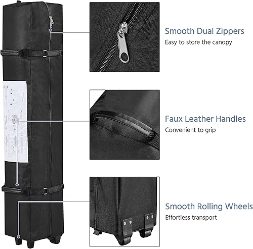 Miniatura 8 de Yaheetech Tienda de campaña desplegable de 10 x 10 pies para 1 persona, tienda de campaña comercial portátil instantánea, kiosco al aire libre con 1