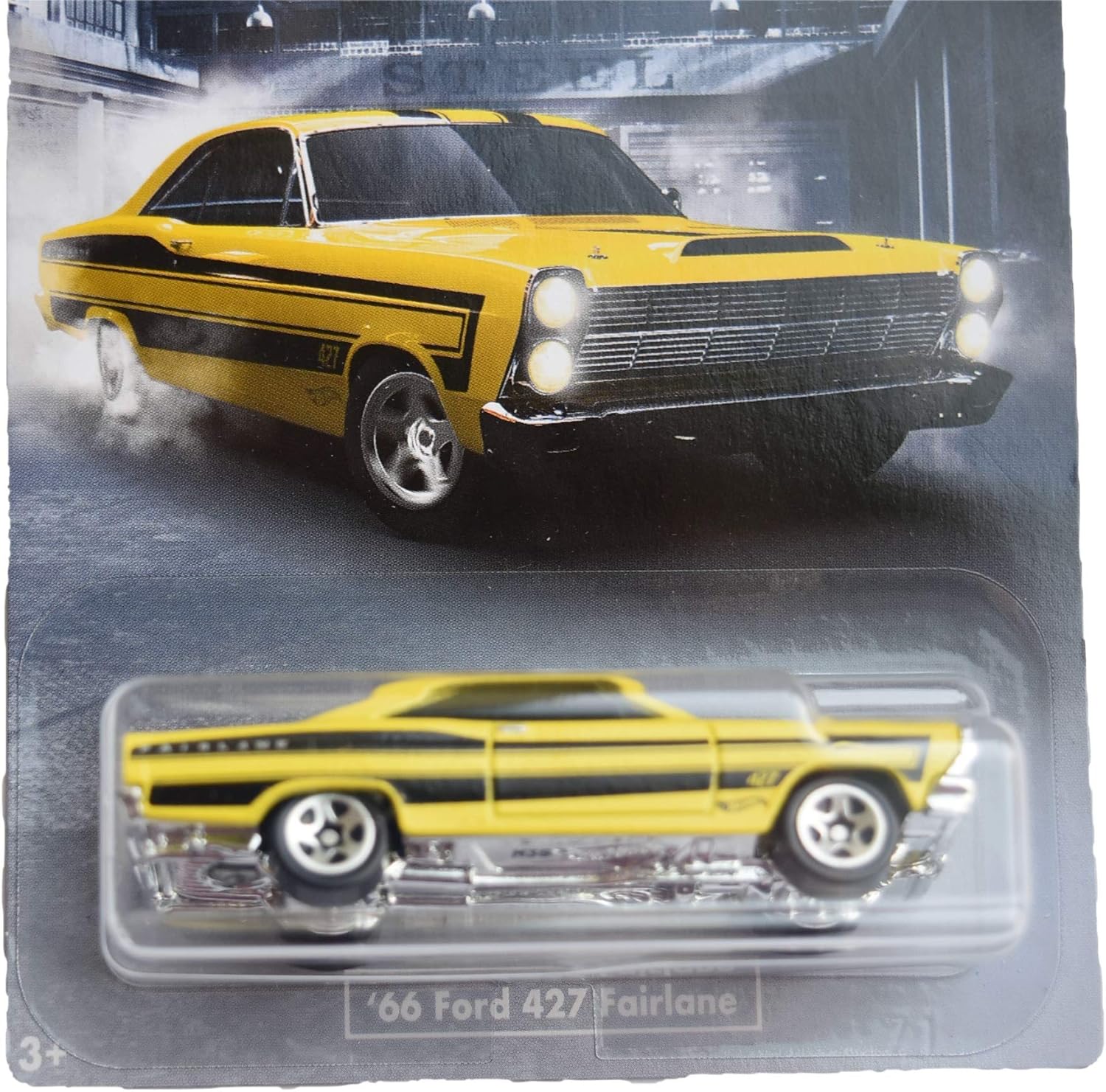 Hot Wheels American Steel Series '66 Ford 427 Fairlane 2/10, Yellow