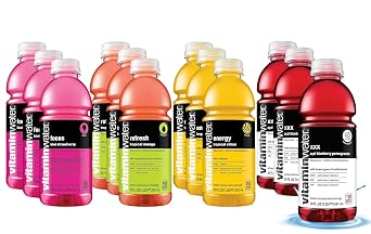 Vitamin Water Variety Pack - 20 oz Water Bottles - Vitaminwater Energy Drink, Flavored Water - Vitamin water , Energy, Refresh, Focus - Sport Drinks Variety Pack - Vitamin Water 12 Pack