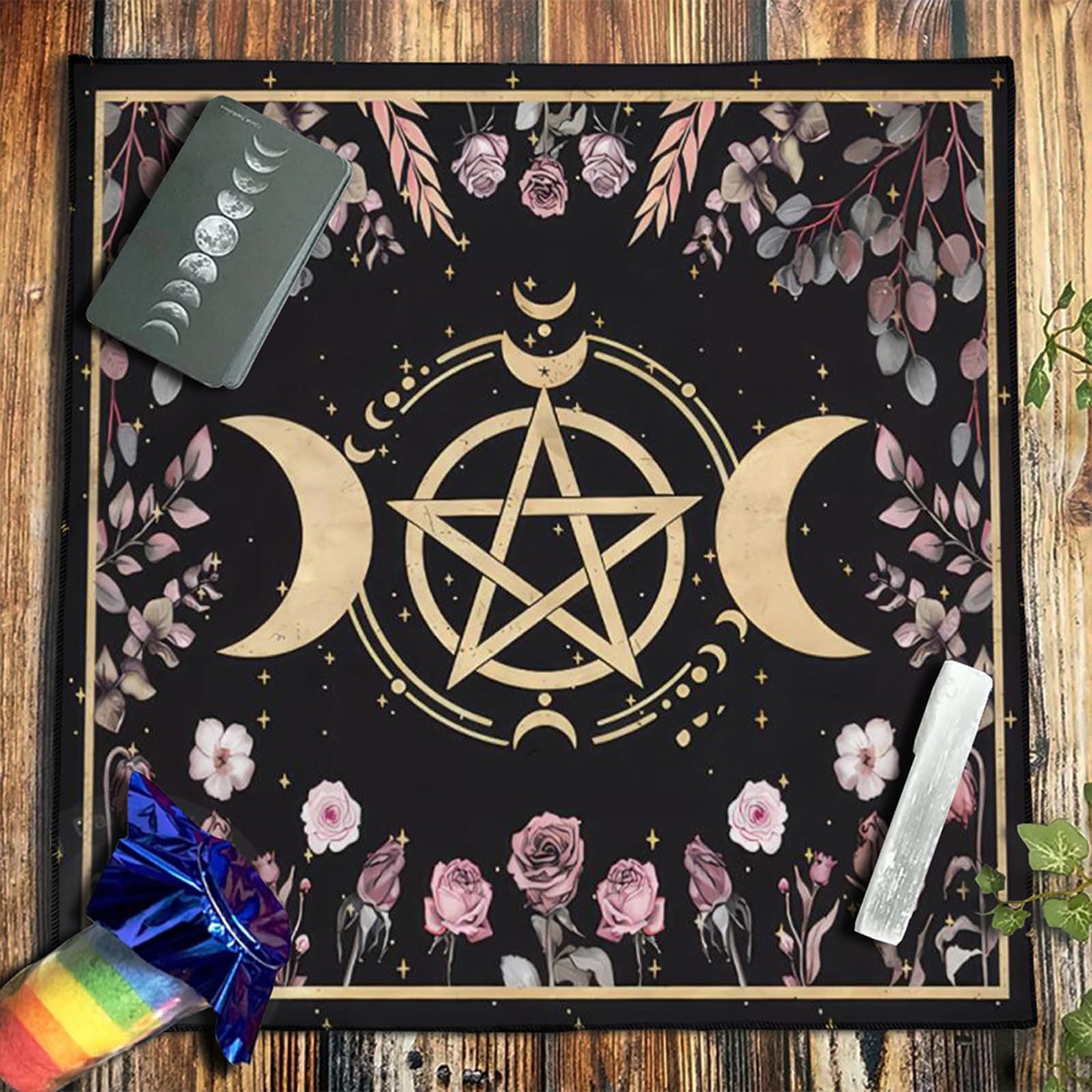 Tarocchi Tovaglia Rune Divinazioni Tovaglia Astrologia Oracoli Gioco da tavolo Tappetino Quadrato Pendolo Altare Tovaglia Divinazioni Mat Astrologia Tovaglia Gioco da tavolo Tovaglia Tarocchi Carta