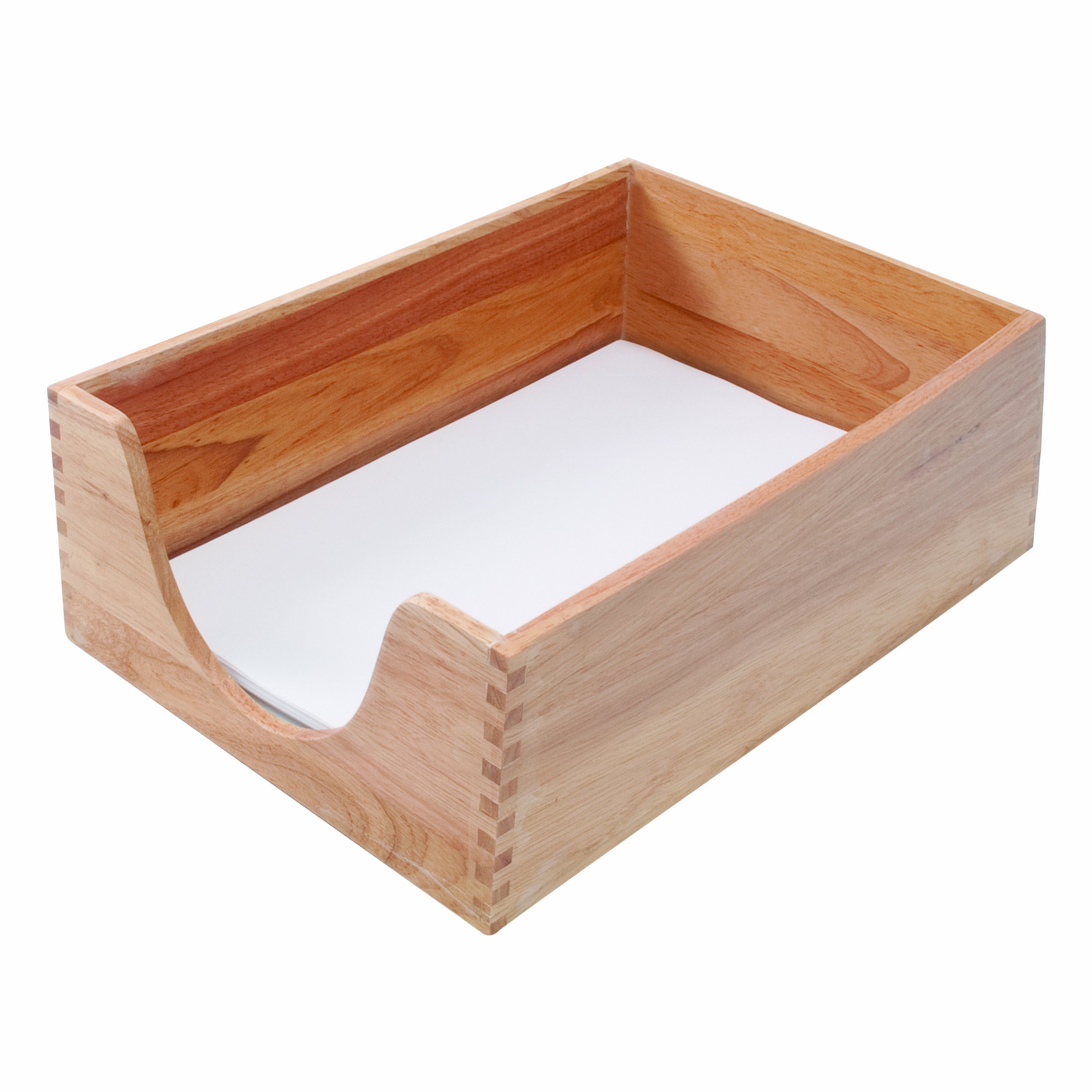 Carver Double Deep Wood Desk Tray, Legal Size, 16 x 11 x 5.5 Inches
