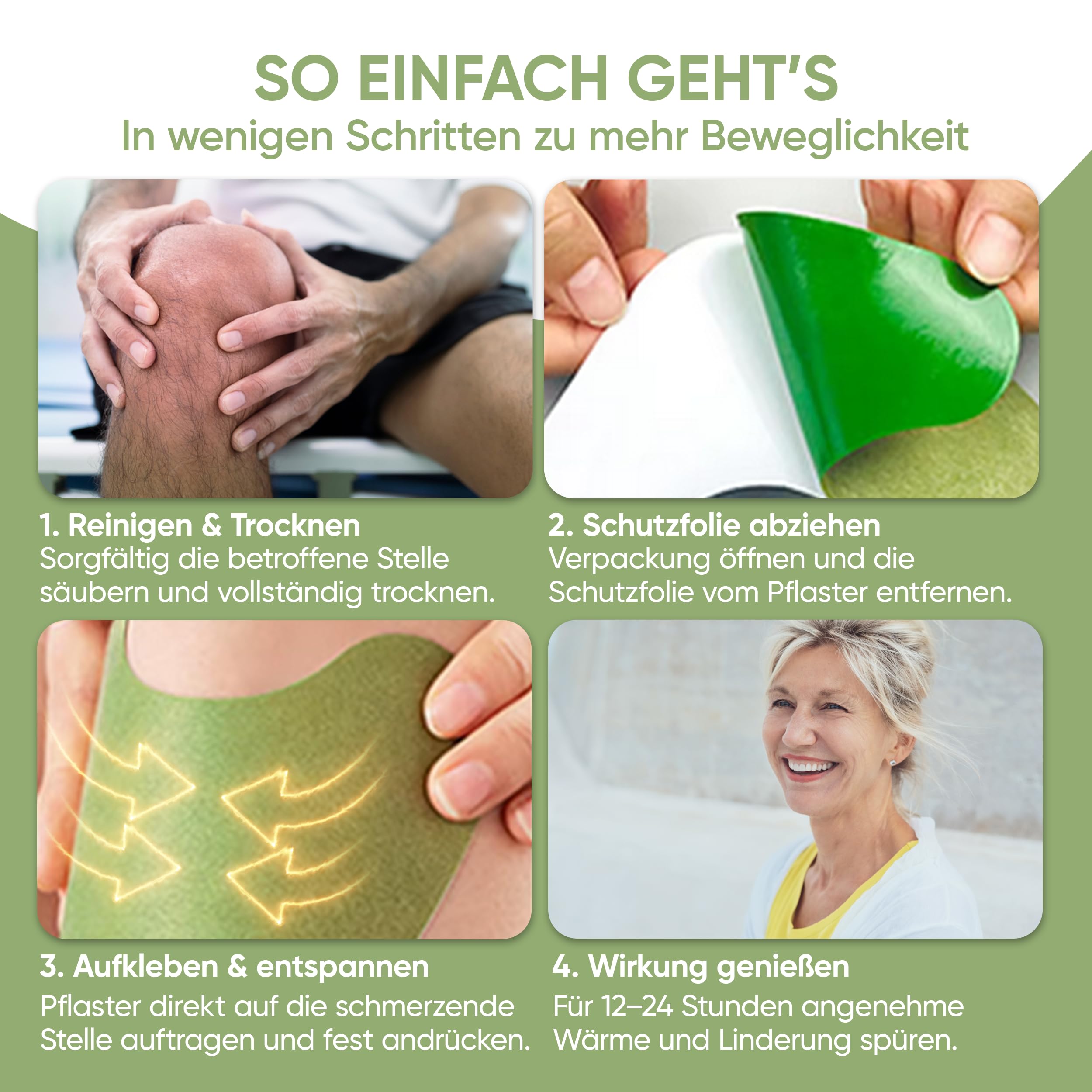 Wellpursan Magic Heal Gelenk Pflaster (24 x) – wärmendes Schmerzpflaster für Gelenke und Knie mit natürlichen Kräutern – Wärme zur Unterstützung bei Gelenkbeschwerden und Verspannungen