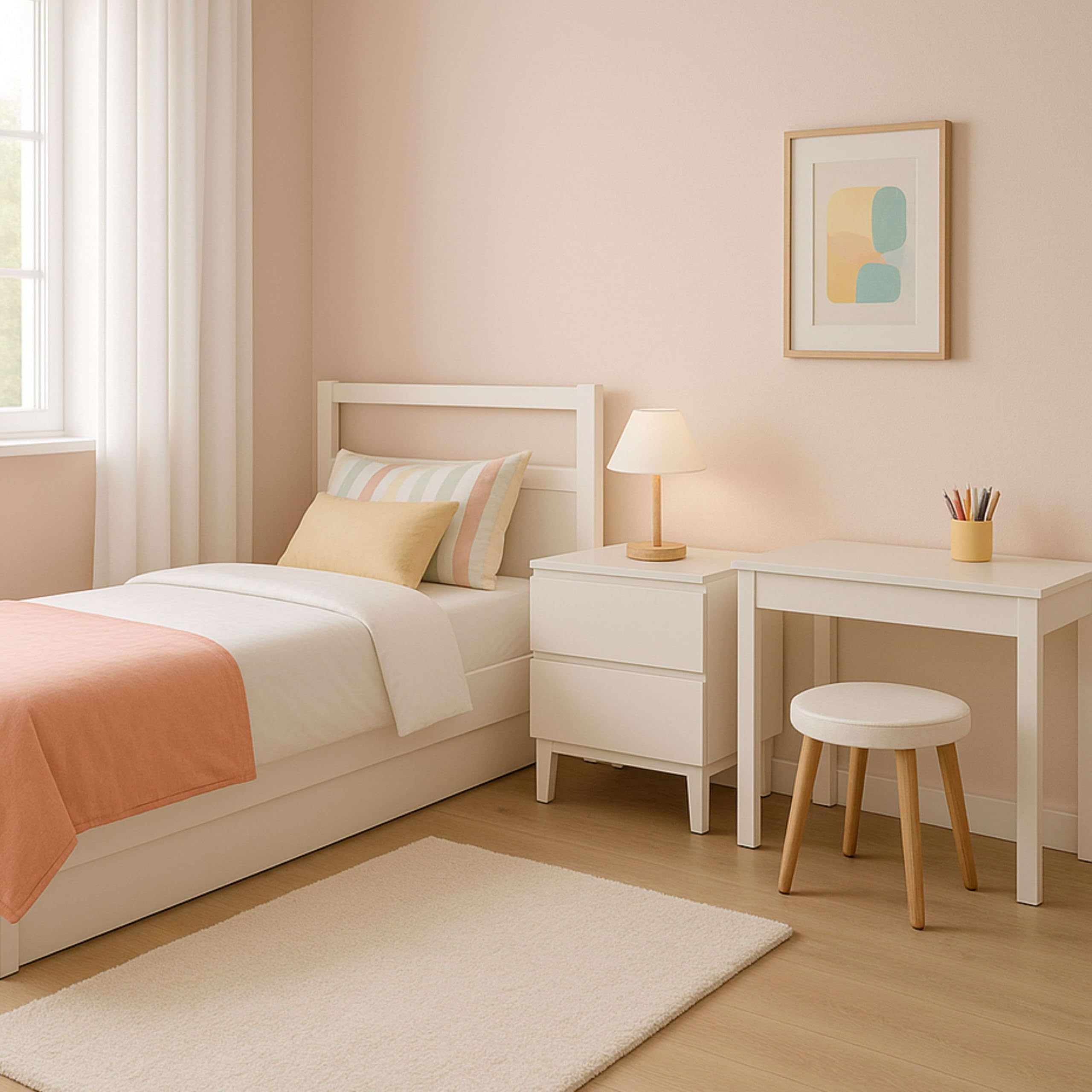 13Casa - Corinto A3 - Comodino. Dim: 50x34x49 h cm. Col: Bianco. Mat: Melamina.