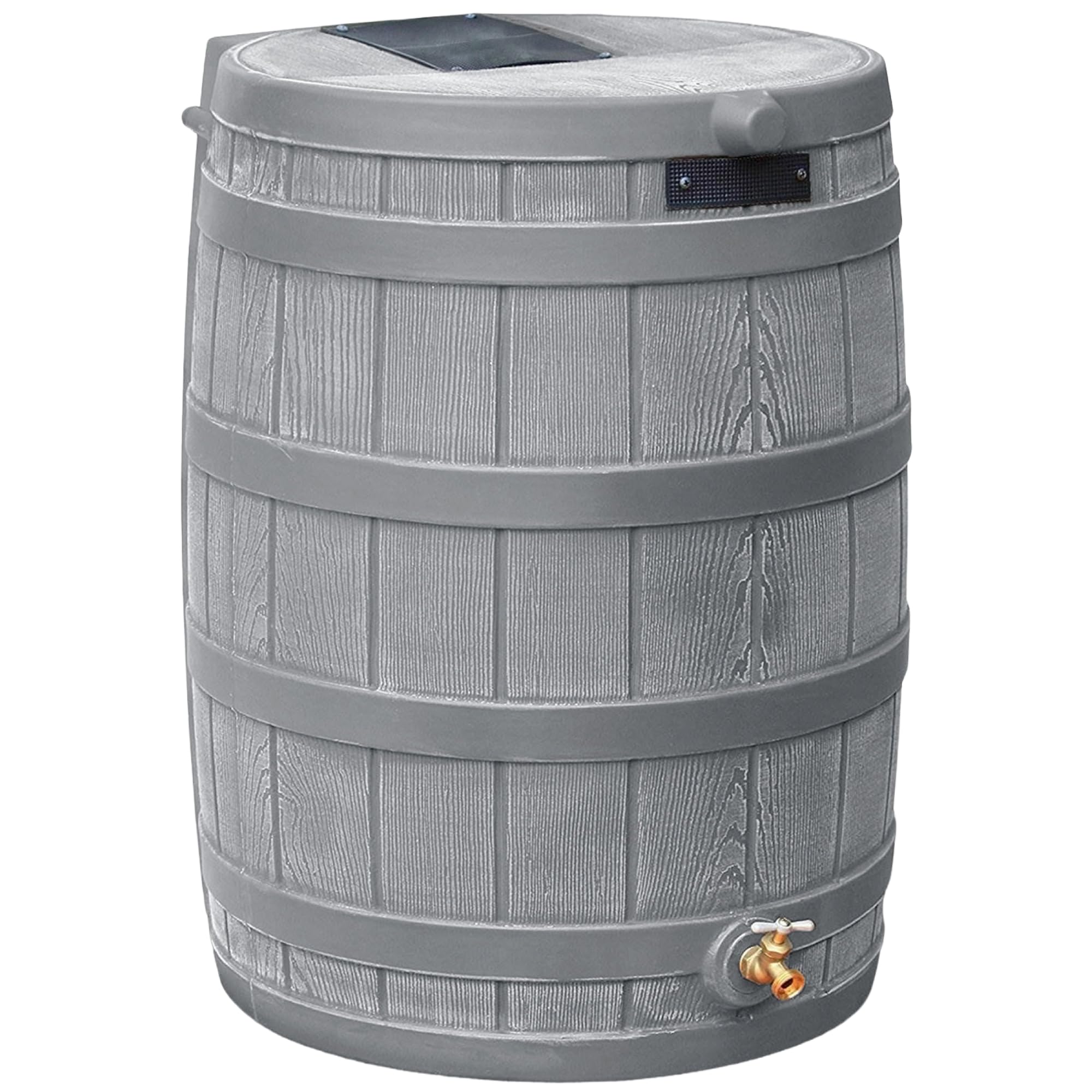 Good Ideas Rain Wizard Water Collection Barrel, 50 Gallon, Gray