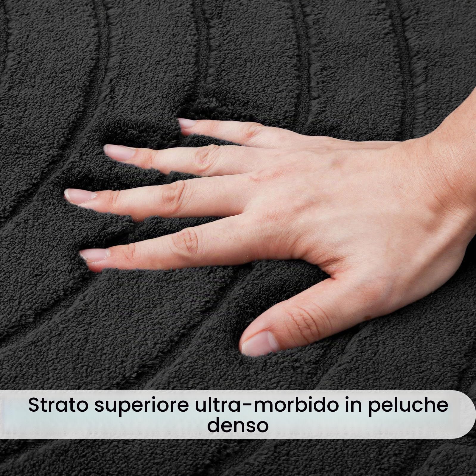 Sour Lemon Tappeto per soggiorno, 160 x 230 cm, motivo semicircolare 3D, nero, per camera da letto, extra large per soggiorno, lavabile in lavatrice, antiscivolo, a pelo corto, per camera dei bambini