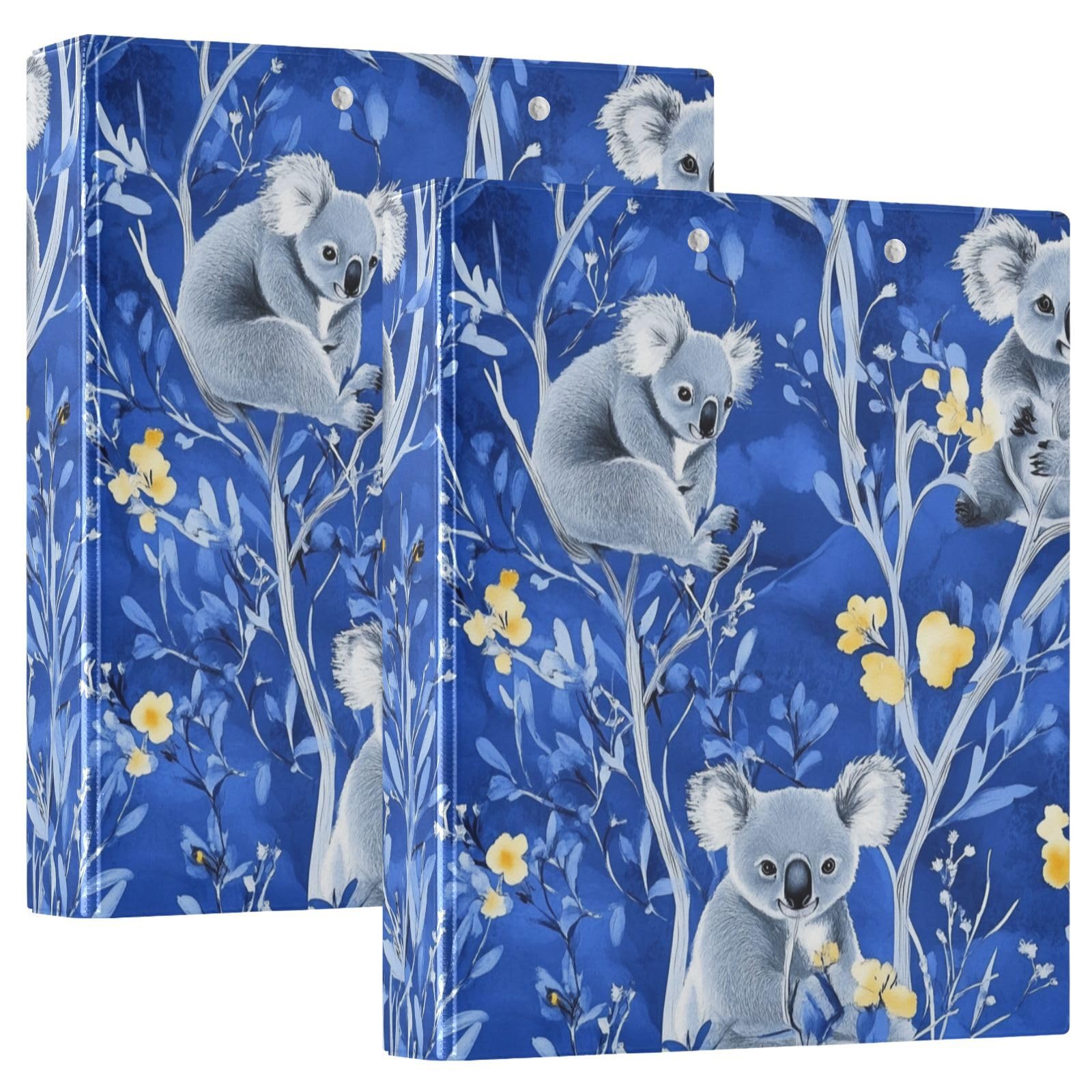 Un pollice e mezzo Forniture scolastiche Raccoglitore Cartone Animato Carino Grigio Koala