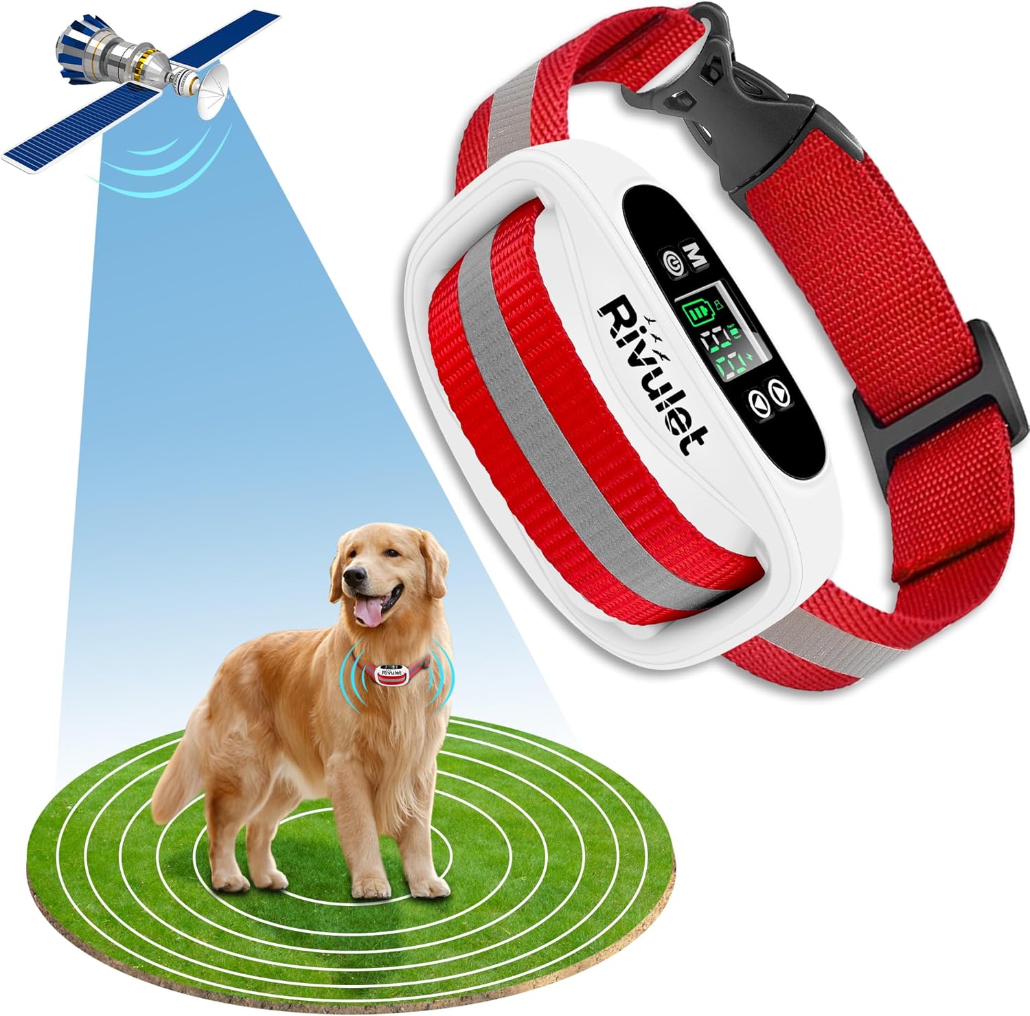 Rivulet GPS Wireless Dog Fence System, Electric Dog Fence
