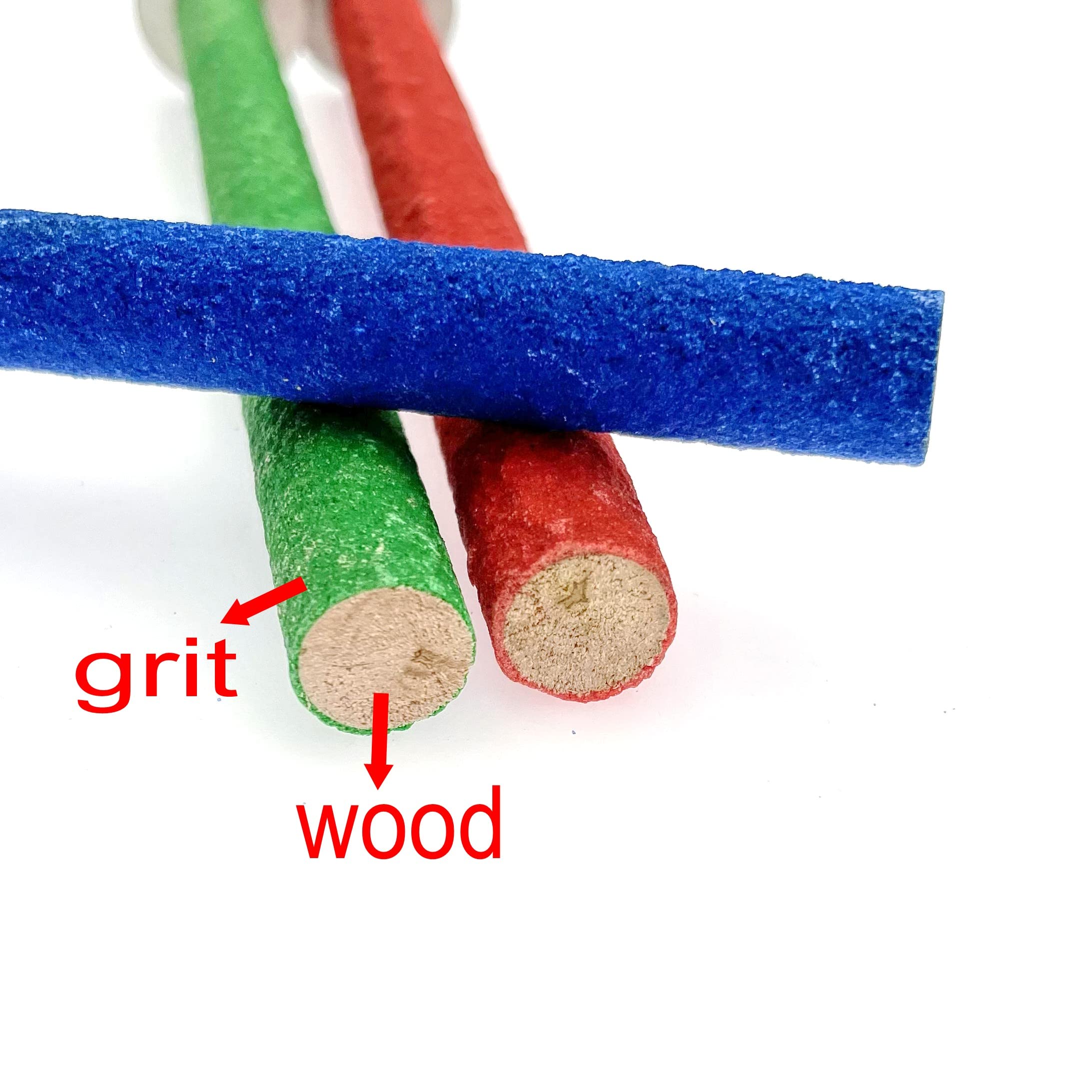 JZK 6pz 1.5 cm x 20 cm long perchoirs pour petits oiseaux pour perruches canaries, petit perroquet coloré pour cage à oiseaux, bâtons support bois pour perroquet