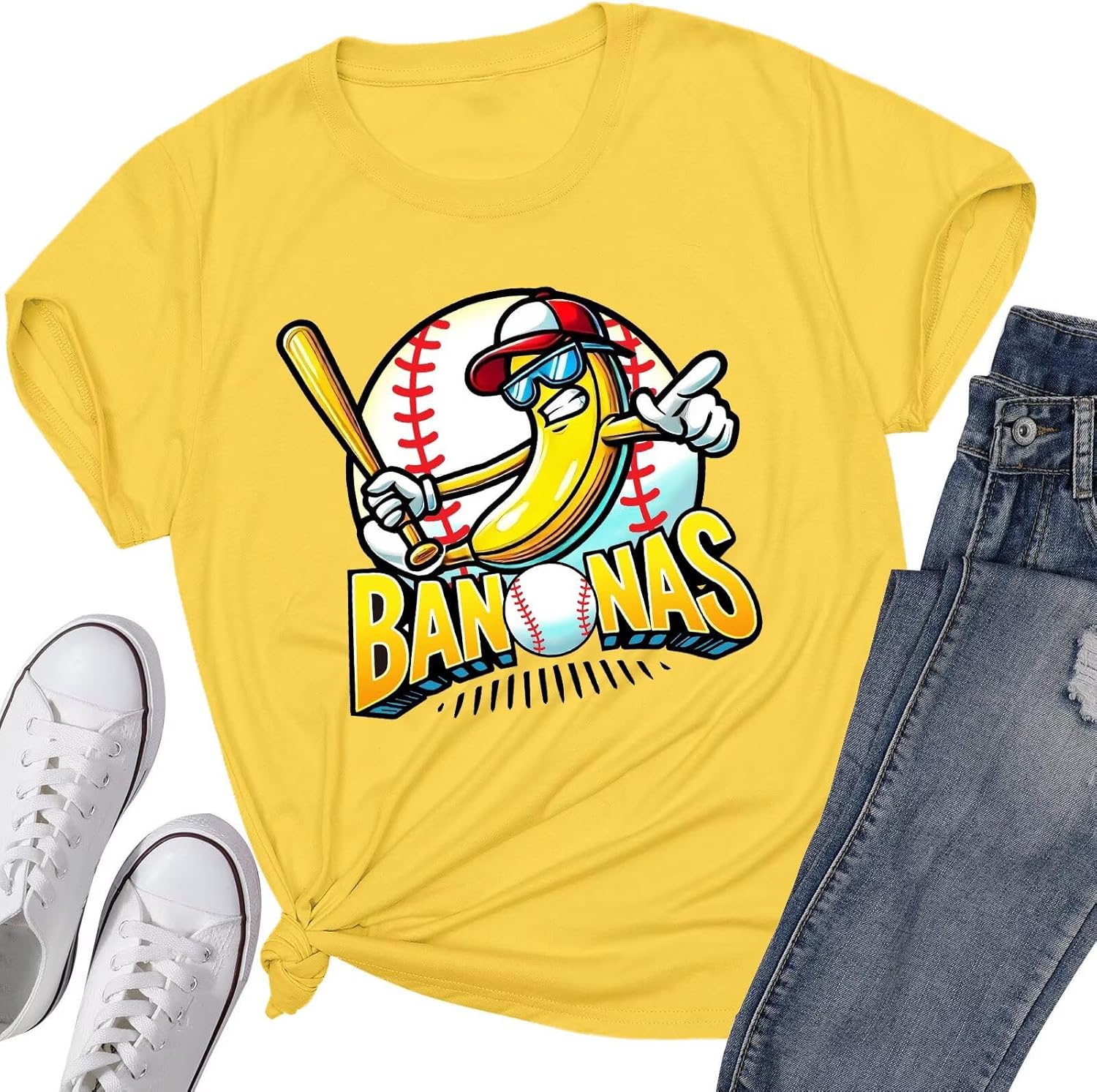 Women Baseball Shirt Funny Baseball Fan Shirts Baseball Mama Graphic Tee Short-Sleeve Tops