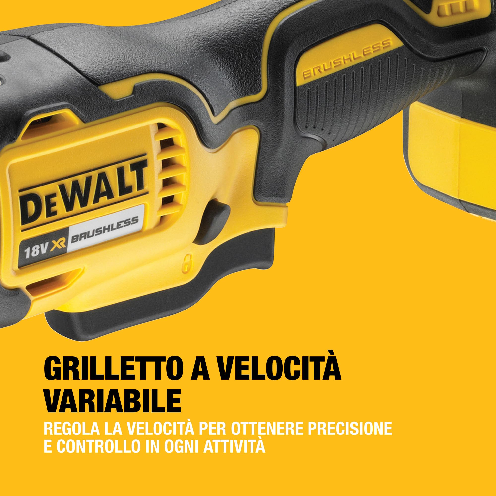 DEWALT 18V XR Utensile Multifunzione Oscillante Senza Spazzole, Unità Singola, DCS355N-XJ