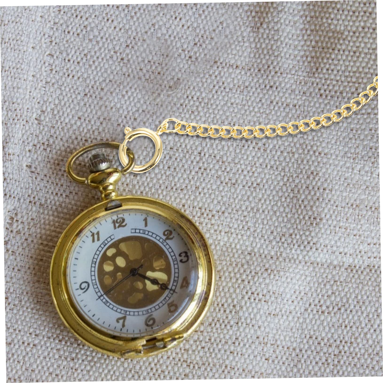 Holibanna Men Golden Pocket Watch Chain Electroplated Metal Chain for Vests and Formal Wear for Pocket Watches Keys and Pendants for Valentine Day Birthdays