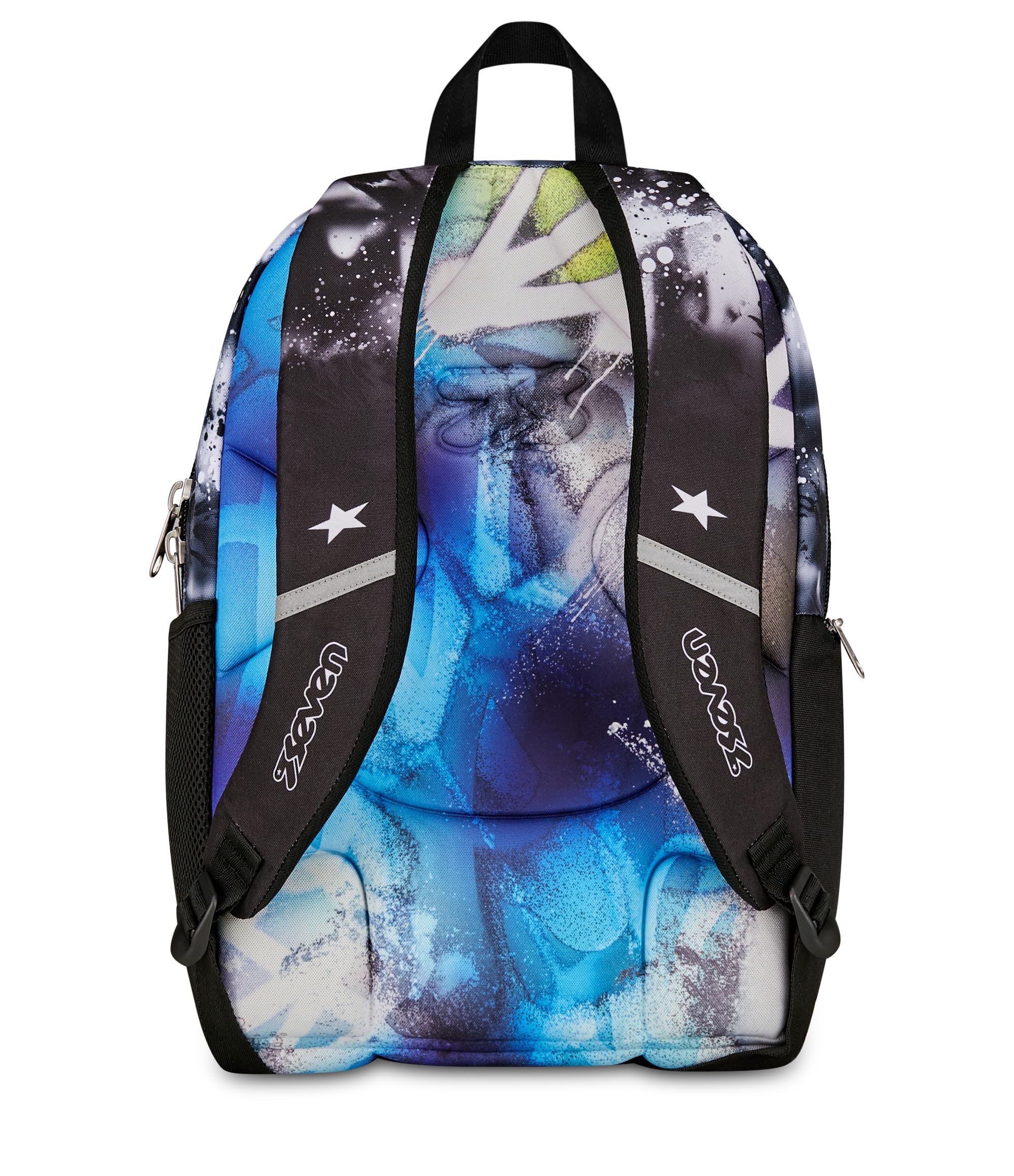 Seven Zaino Scuola Dual BUZZY NOTE BOY, Doppio Scomparto, Blu, 32 L, Multifuzione, Tasca attrezzata, Tasca laterale porta borraccia, Scomparto porta pc, Scuola media e superiore, Bambino, Ragazzo