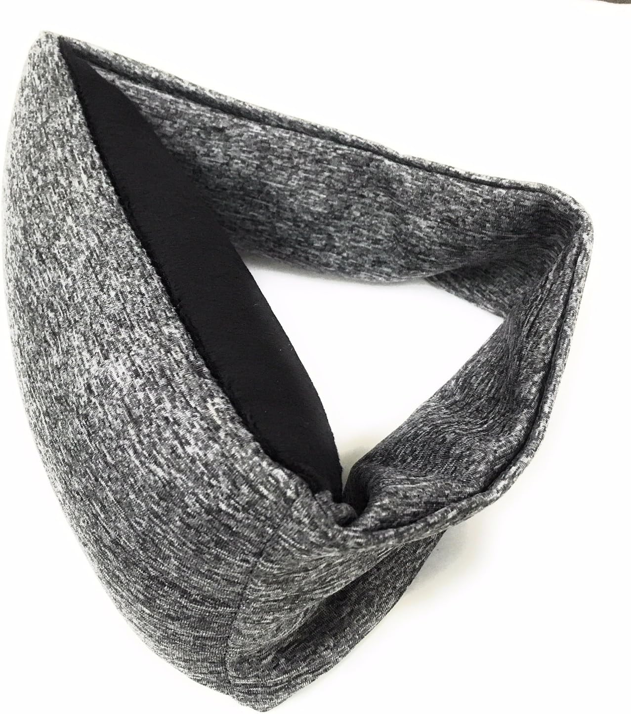 Small Travel Pillow & Eye Mask - Men, Women & Kids: 2-in-1 Portable & Lightweight | Home / Office Naps, Airplane, Car, Bus or Train | Neck, Wrist & Upper or Lower Back Support | CuddleDream Essentials