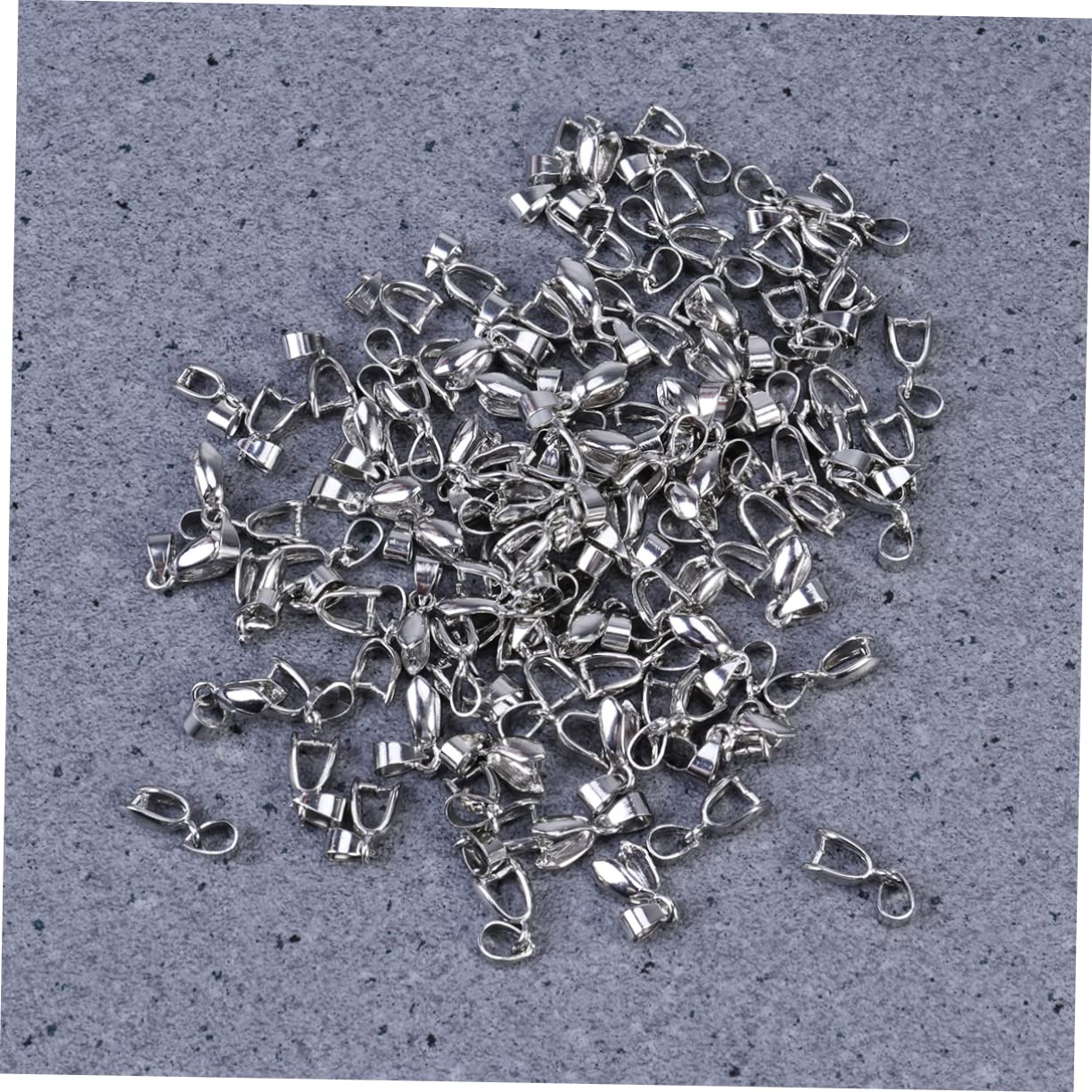 SHINEOFI 300piezas Conectores De Colgante De Metal Para Joyería Accesorios De Enganche Pinch Clasp Color Plata Perfectos Para Creaciones Únicas De Collares y Pulseras
