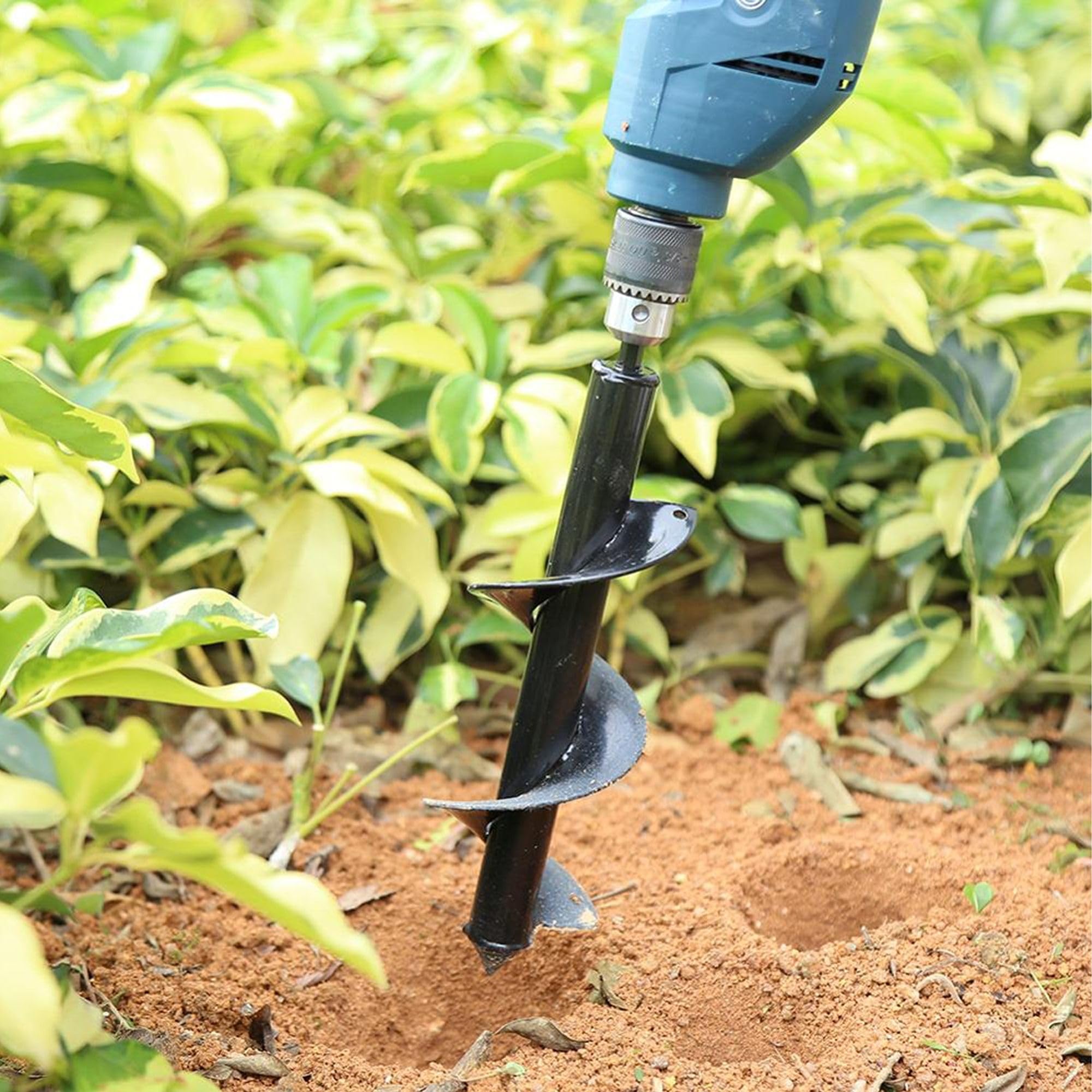 FISHTEC Trivella per Trapano Ø90mm x 25cm – Punta in Acciaio per Giardinaggio – Scava Buche Velocemente per Piante, Fiori, Alberi, Arbusti e Pali