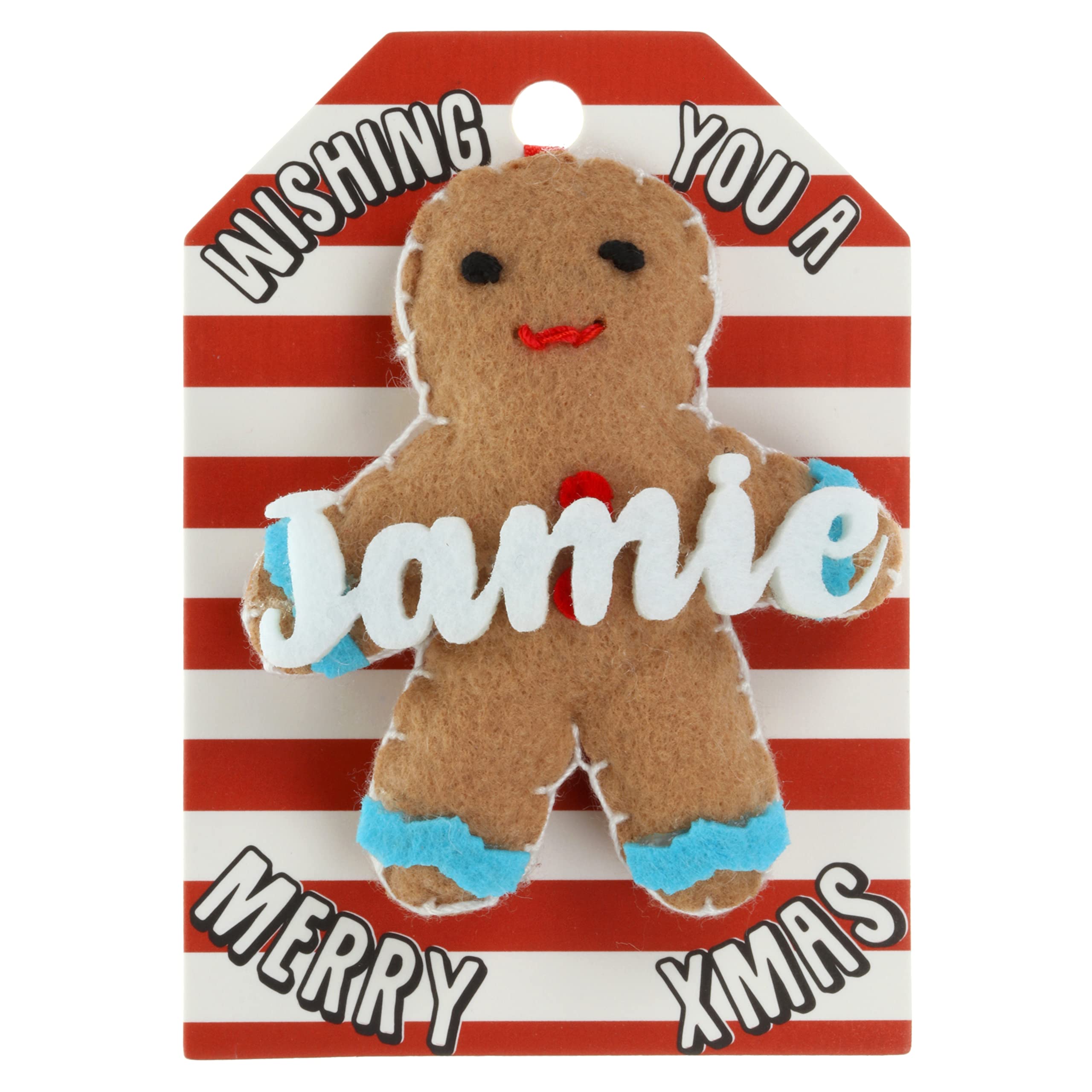Jamie Name Gingerbread Man Christmas Tree Bauble Decoration Hanging Gift
