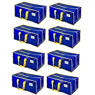 8P Extra Large Moving Bags, Heavy Duty Moving Bags for Clothes, Waterproof Storage Bags for Moving, Moving Totes Alternative To Moving Box Blue