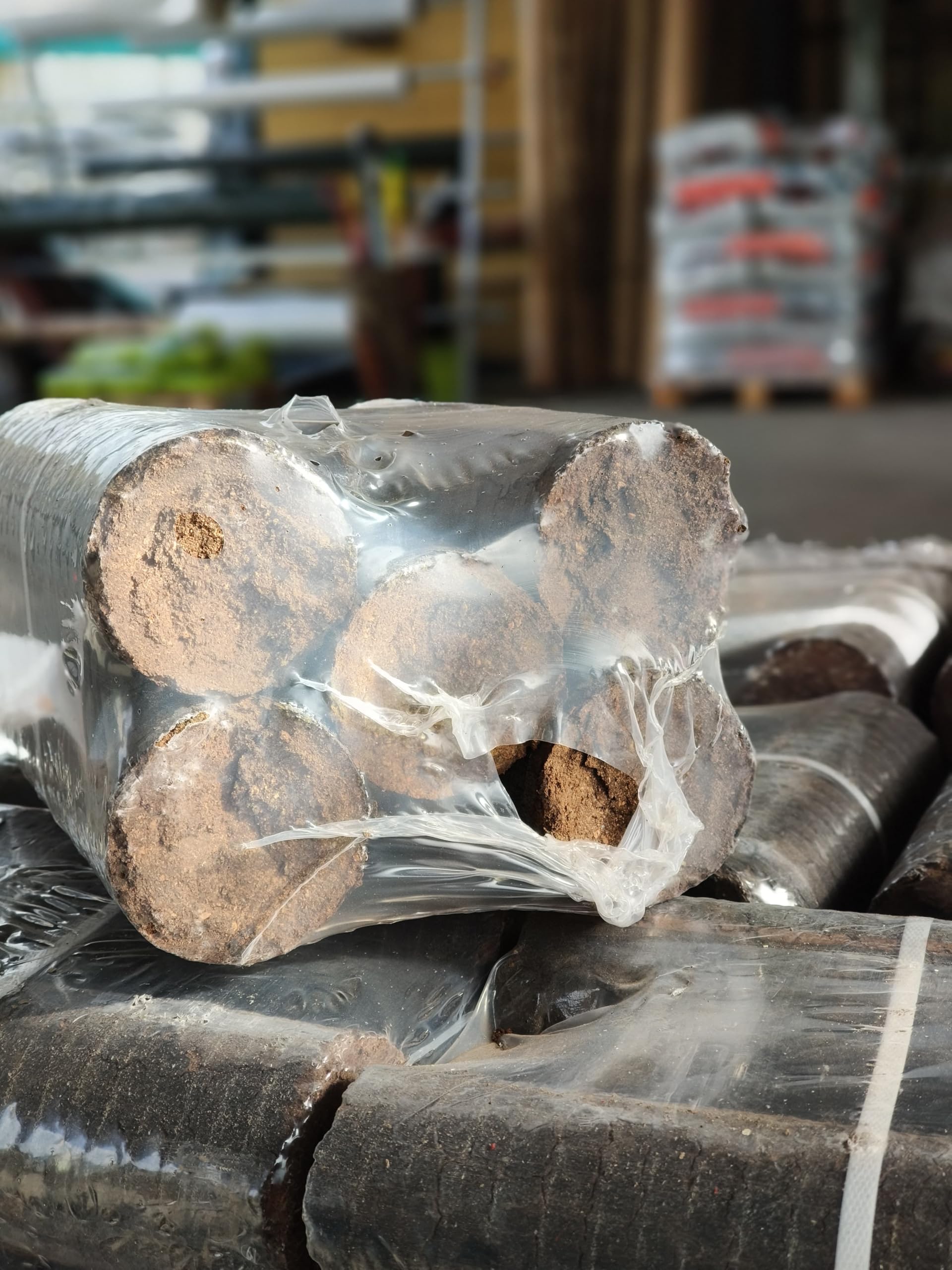 Briquetas de Madera Ecológicas de Encina 5 Troncos (6.5kg Aprox.). Briquetas para chimenas o Estufas. 100% Naturales. Combustible Natural