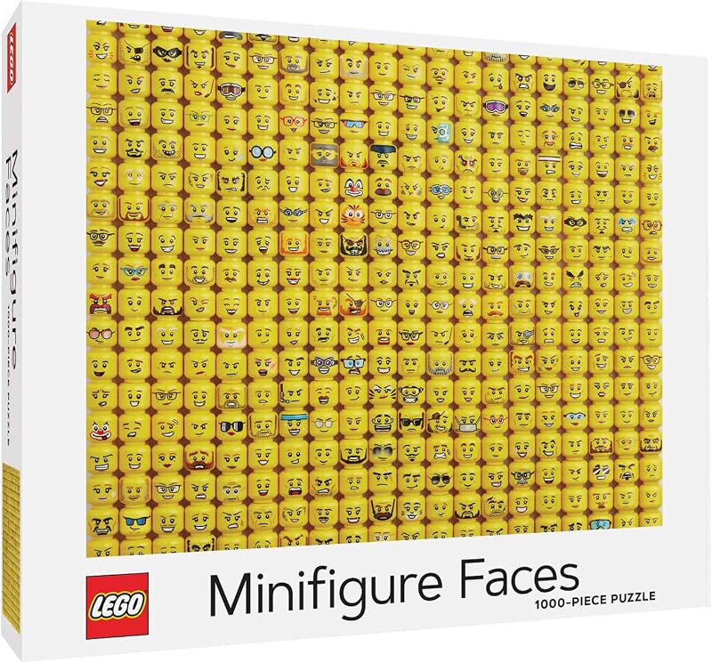 Rompecabezas de 1000 piezas con caras de minifiguras LEGO