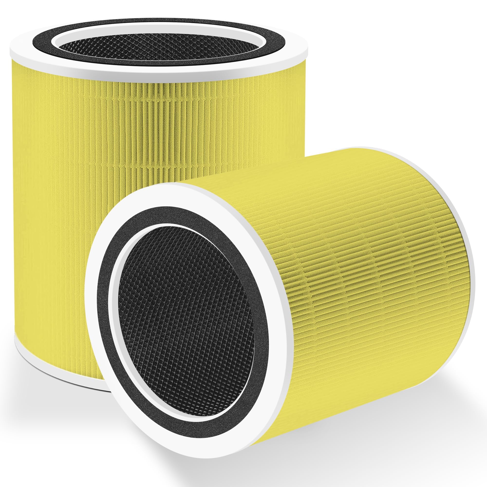 Core 400S Pet Care - Filtro de repuesto para LEVOIT Core 400S Smart WiFi, Funmit 3 en 1 H13 True HEPA filtro de repuesto, parte # Core 400S-RF-PA (LRF-C401-YUS), amarillo, paquete de 2, amarillo