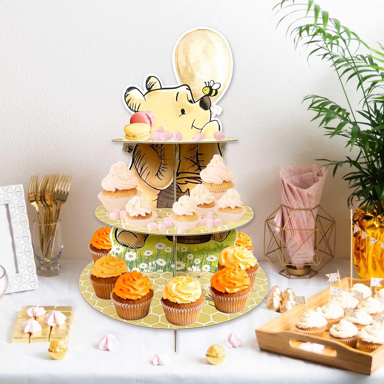 2PCS Winnie Cupcakes Holder Cupcake Stands for Party