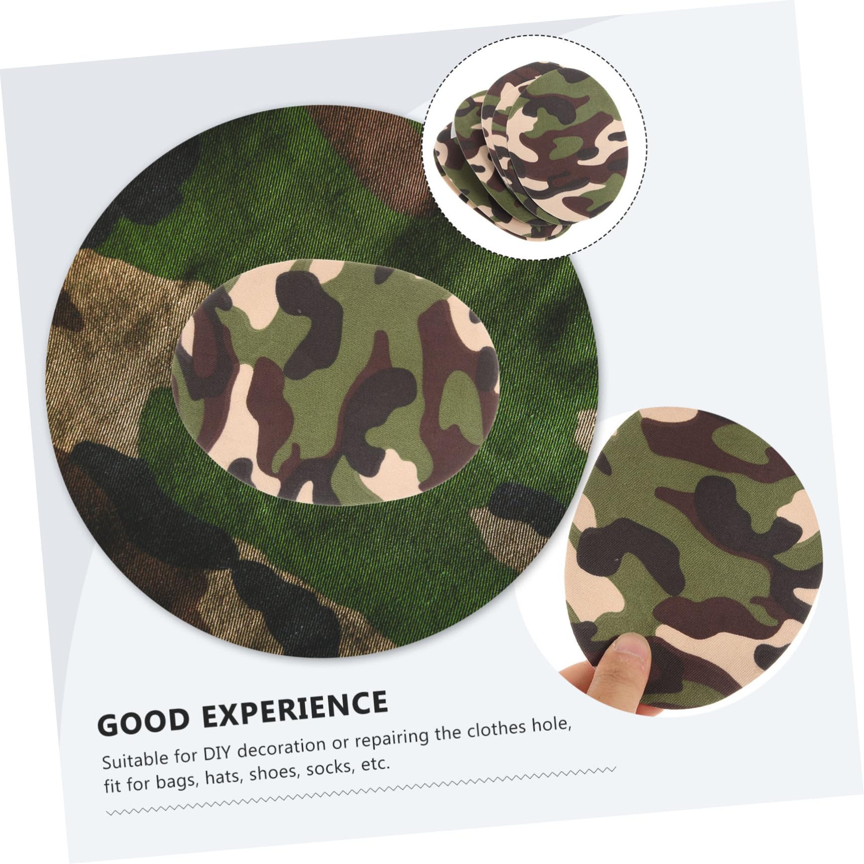 Angoily 5 Set Toppe Termoadesive Camouflage Per Riparazioni Abbigliamento Patch Multi Per Jeans Borse E Accessori Decorativi 10 Pezzi*5