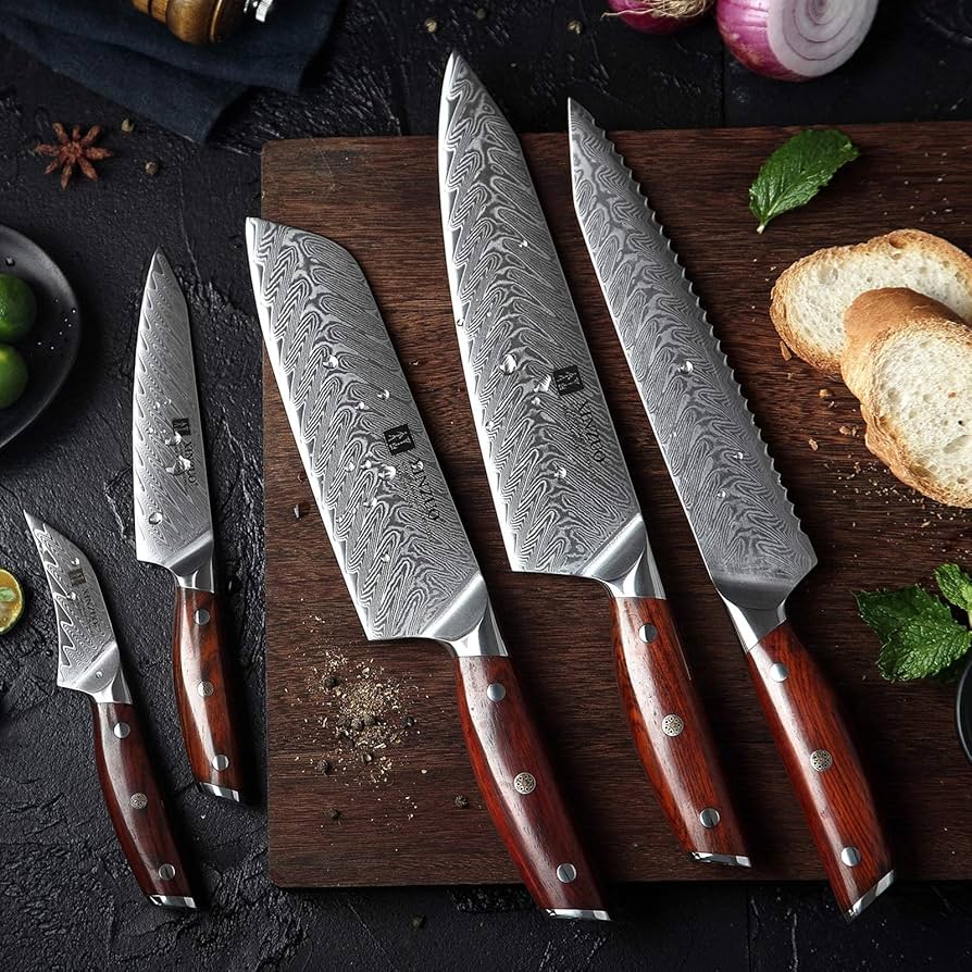 ✨高炭素ステンレス鋼製✨キッチンナイフ5点セット プロ仕様 調理器具 Amazon | XITUO キッチンシェフナイフ5点セット - 高炭素