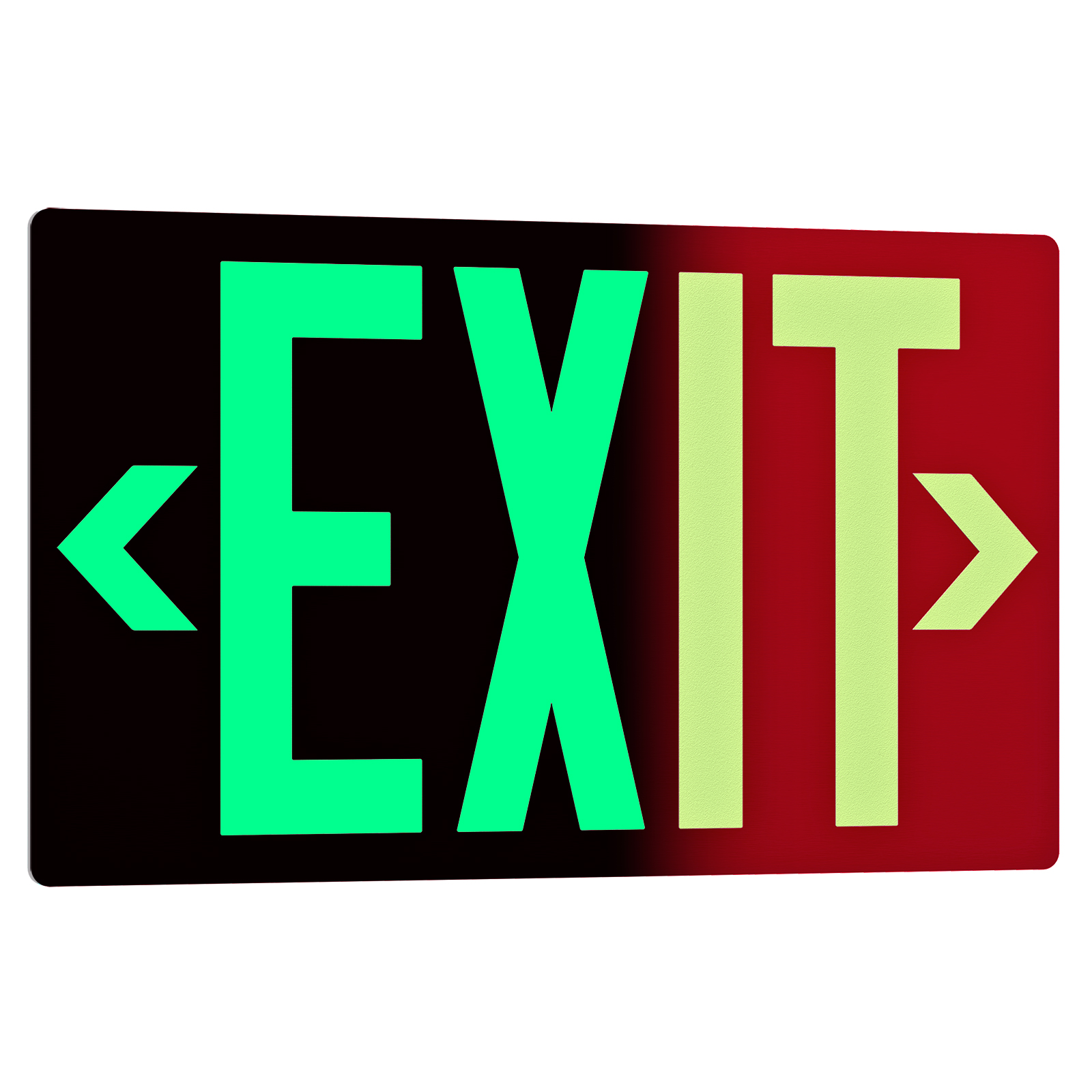 Amazon.com: Photoluminescent Exit Sign Aluminum - Adhesive Backing