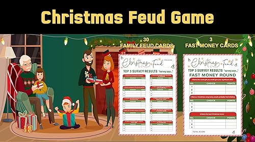 Miniatura 6 de Prueba de disputa amistosa para fiestas de Navidad, juegos de fiesta de Navidad, juegos de fiesta de gratitud para adolescentes adultos, juegos de