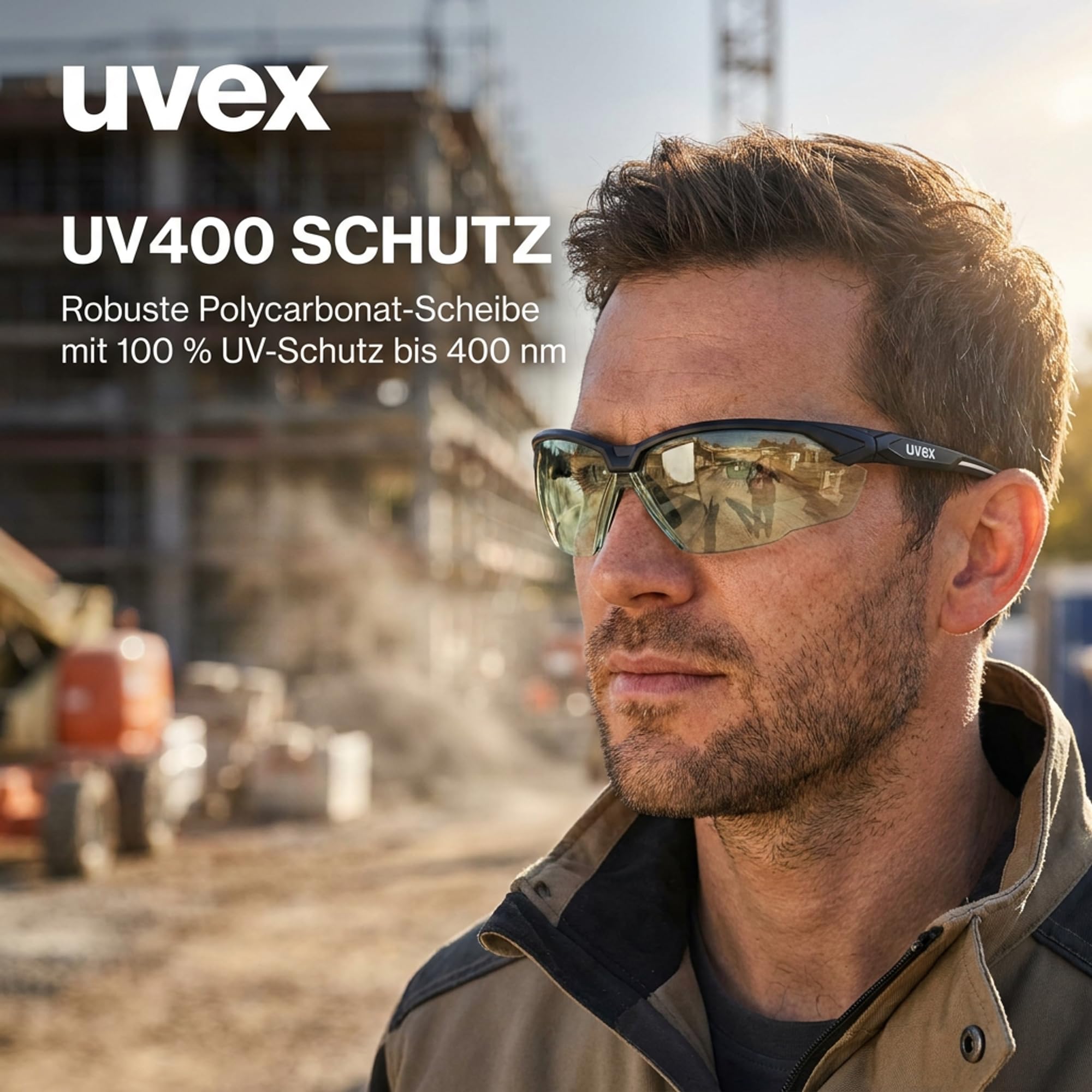 Uvex suXXeed Variomatic Okulary z ramami – Okulary ochronne do sportu – Soczewki fotochromiczne – Ochrona przed promieniowaniem UV 100 %