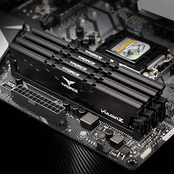 TEAMGROUP T-Force Vulcan Z DDR4 16GB Kit (2x8GB) 3200MHz (PC4-25600) CL16 Desktop Memory Module Ram Black TLZBD416G3200HC16FDC01