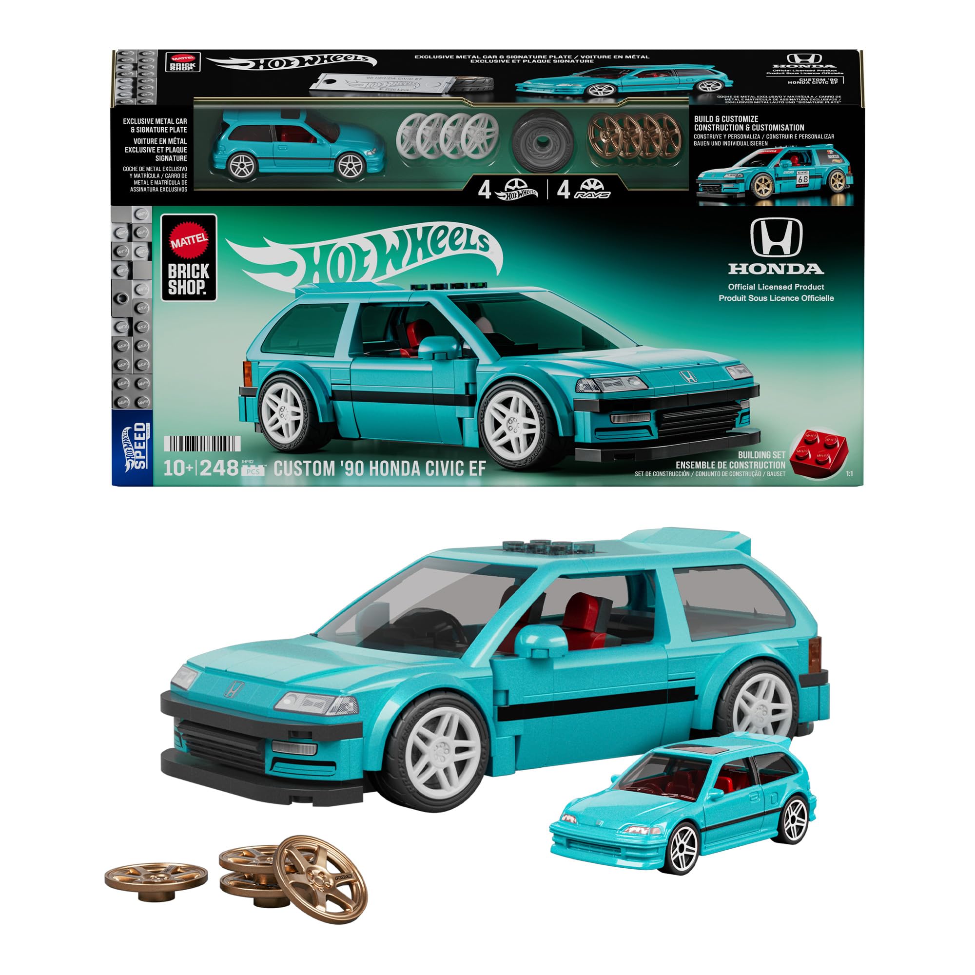 ホットウィール ブリックショップ カスタム '90 ホンダ シビック EF Amazon.co.jp: マテル ブリックショップ ホットウィール カスタム '90