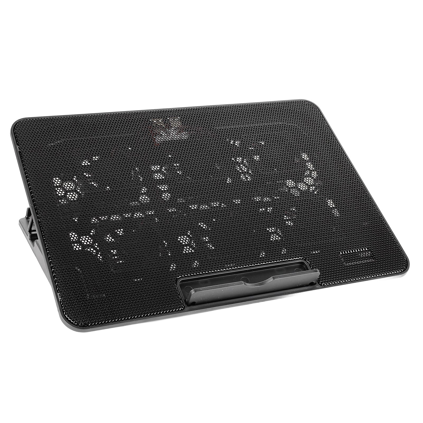 Laptop-Kühlpad mit 6 LED-Lüftern, leises Design, USB-betrieben, schneller Kühlständer für Büro und Heimgebrauch, Kunststoff, Schwarz, kompatibel mit 15,6-Zoll-Laptops und darunter