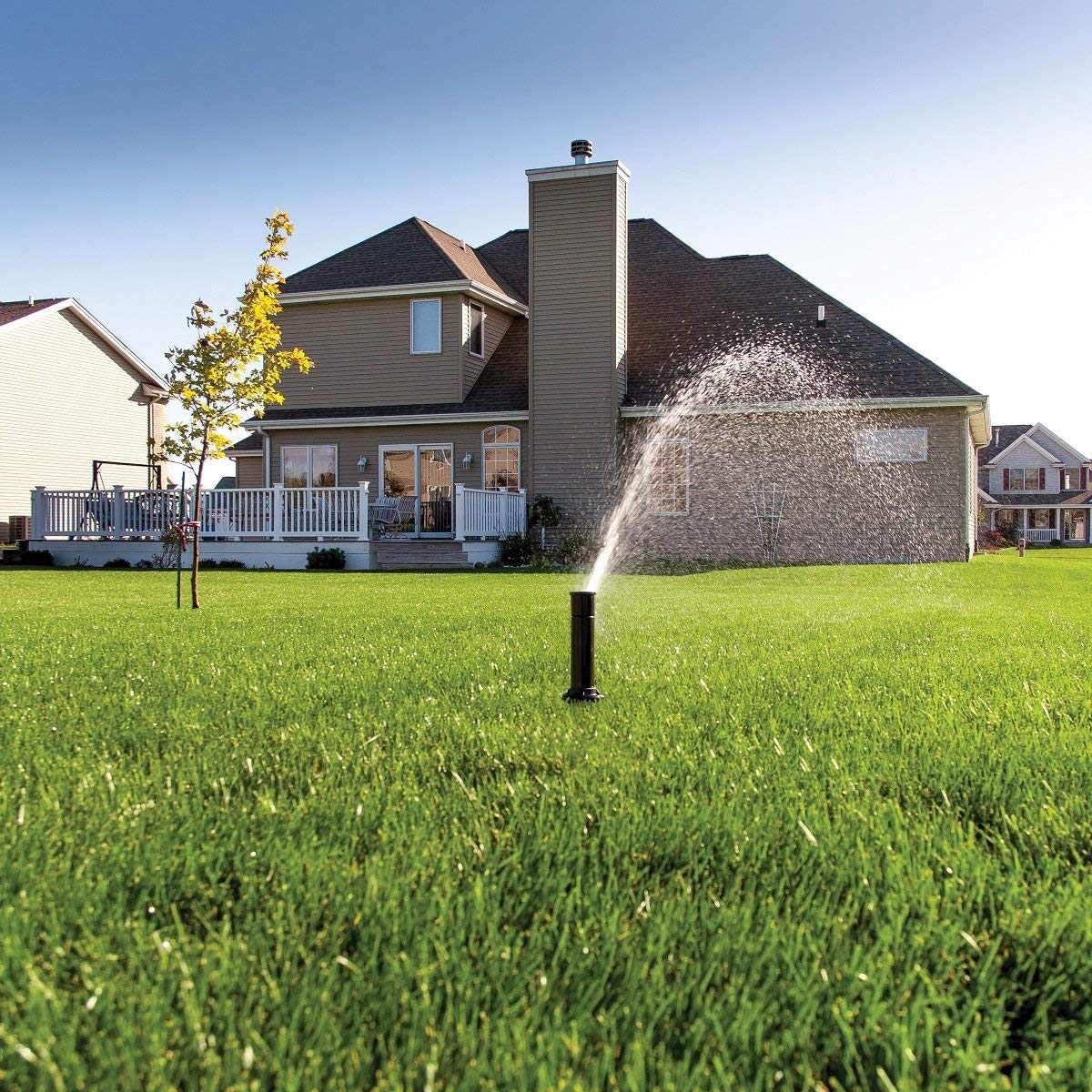 5 x Irrigatore a Turbina Pop-Up 1/2" MINI-PRO Rain Con 20 Ugelli Di Ricambio In Omaggio| Regolabile sino a 360°|Copertura In Gomma|Ampia Compatibilità Di Testine| Meccanismo Anti-Inceppamento