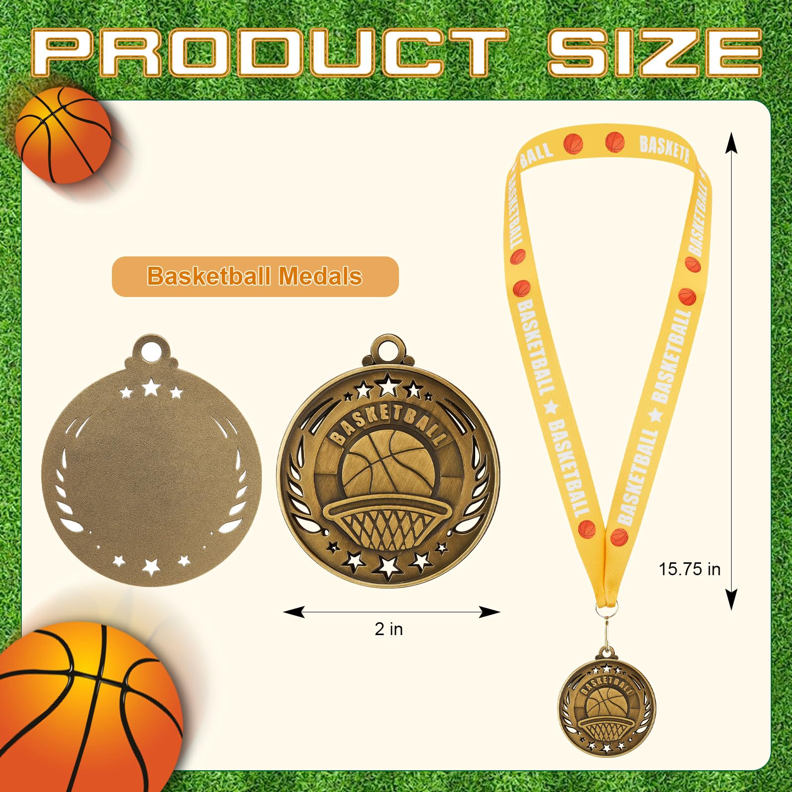 Liliaafar Goldmedaillen, 5,1 cm, Fußball, Fußball, Baseball, Softball, Basketball, Metallmedaillen, Großmetall, Auszeichnungstrophäen für Erwachsene, Teamsportveranstaltungen, Preise, Geschenke