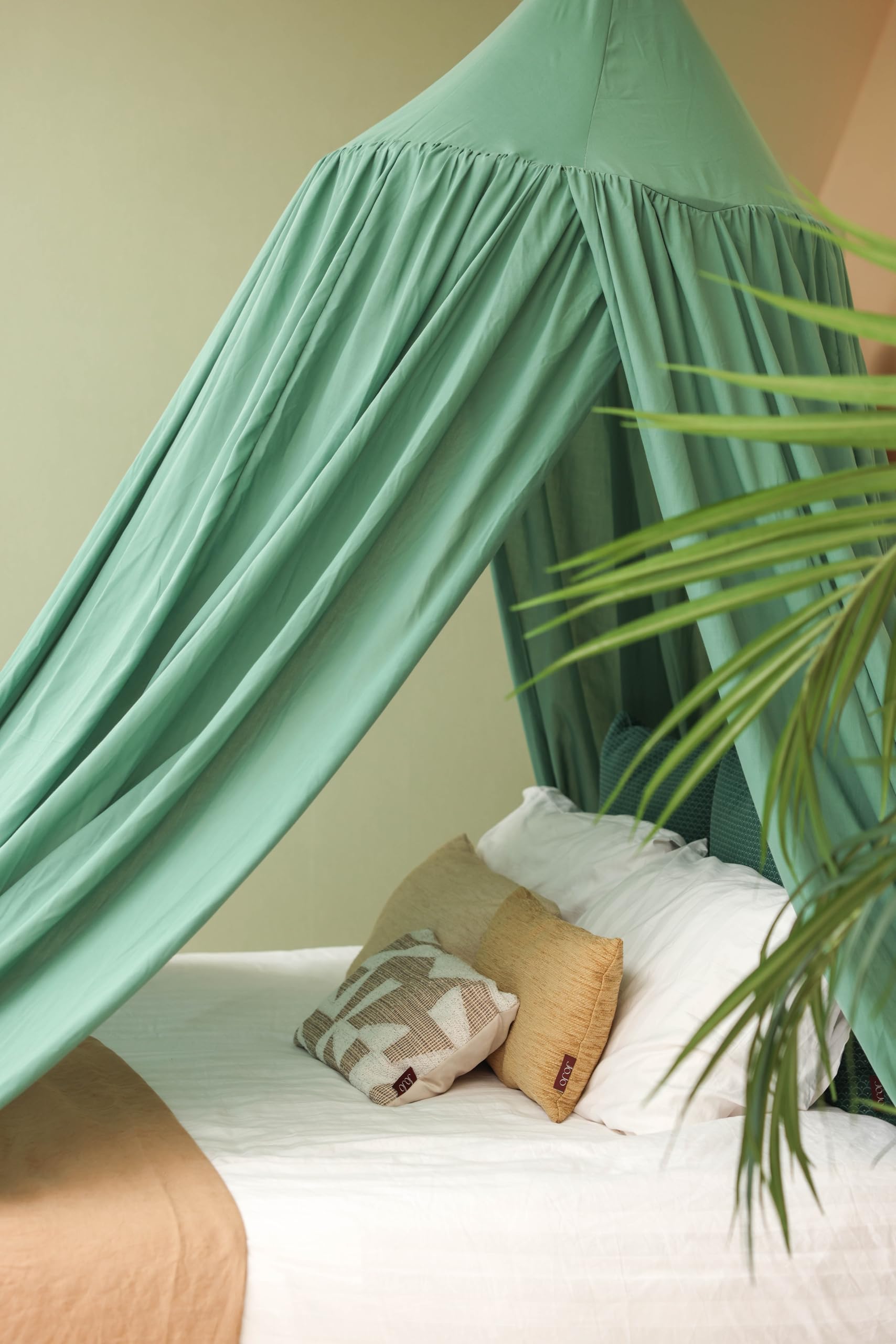 Mosquitera Cama Verde Doble | Mosquitera Redonda Tamaños | Dosel para Cama de Adolescentes & Adultos | Cama con Dosel Dormitorio | Decoración de dormitorio de lujo para adolescentes o adultos | Red de insectos e insectos