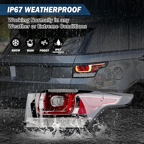 Miniatura 4 de Luz trasera LED para Range Rover Sport L494 2014 2015 2016 2017 lado del pasajero luz trasera transparente de freno LR061588-B (derecha)