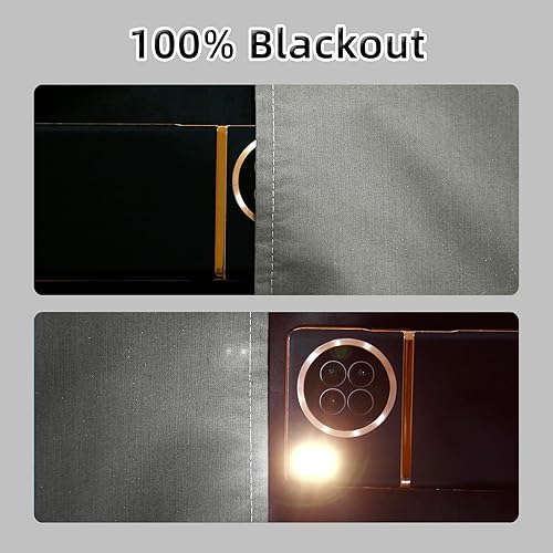 Miniatura 2 de Cortinas opacas 100% para dormitorio, cortinas opacas para sala de estar, cortinas de oscurecimiento de habitación de 84 pulgadas, cortinas opacas