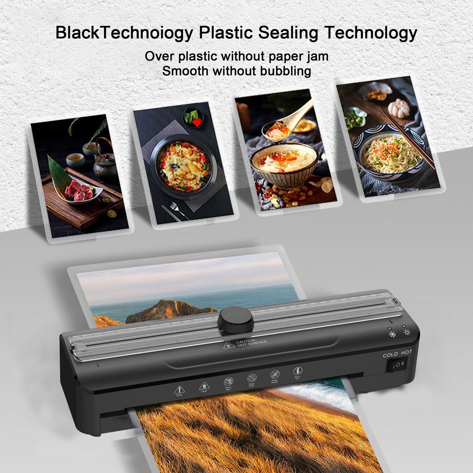 Generico Plastificatrice A4, modalità di Laminazione A Caldo E A Freddo, velocità di Laminazione 320 Mm/min, Piccola Plastificatrice Portatile, Soluzione per La Laminazione di Documenti Fotografici