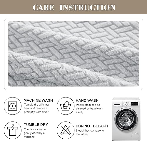 Miniatura 8 de Jin Le Fundas de cojín elásticas individuales para sofá, fundas de cojín de asiento de sofá, fundas de sofá de tela jacquard con textura suave con