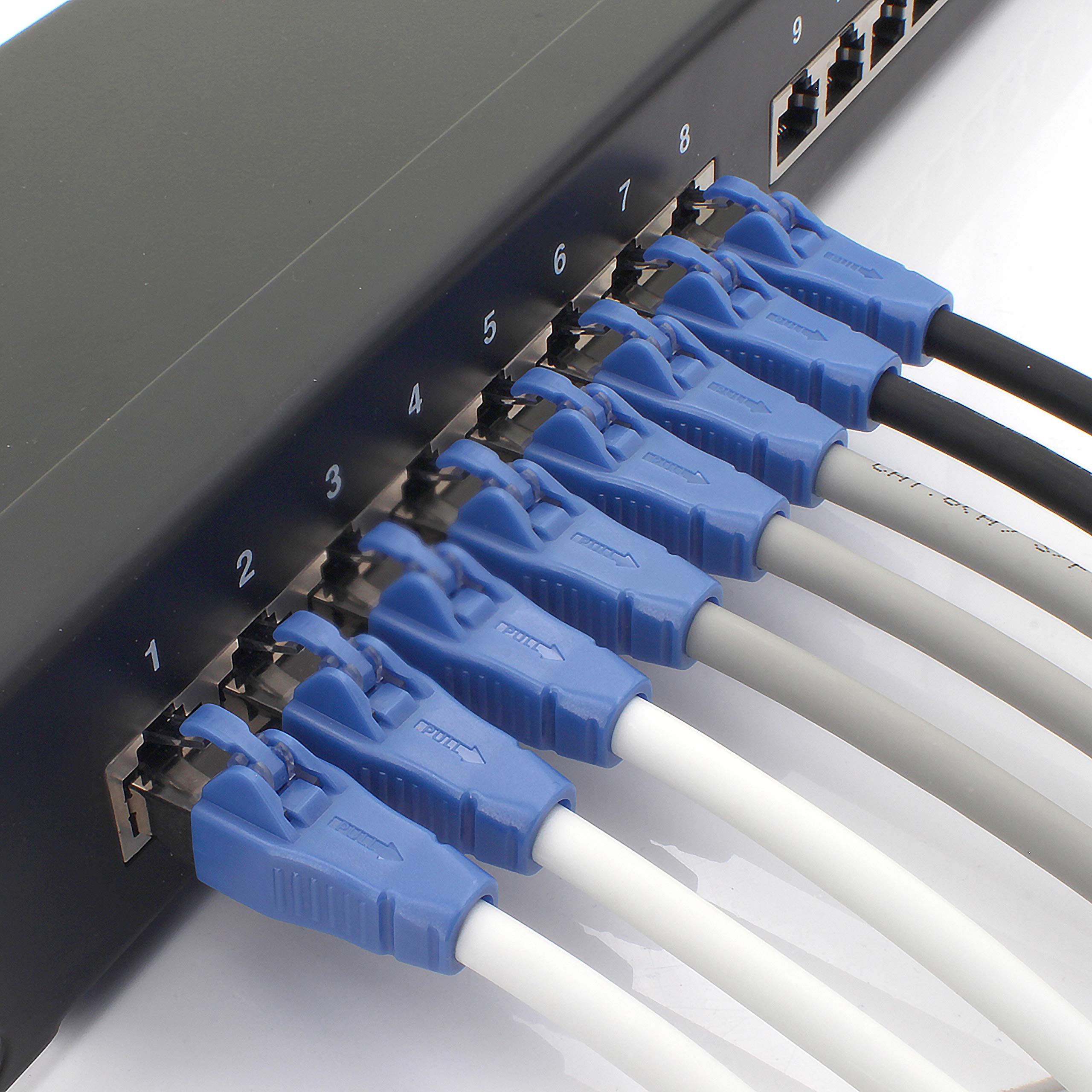 1aTTack.de Câble patch CAT 6a easy pull blanc - 5 pièces - 1m