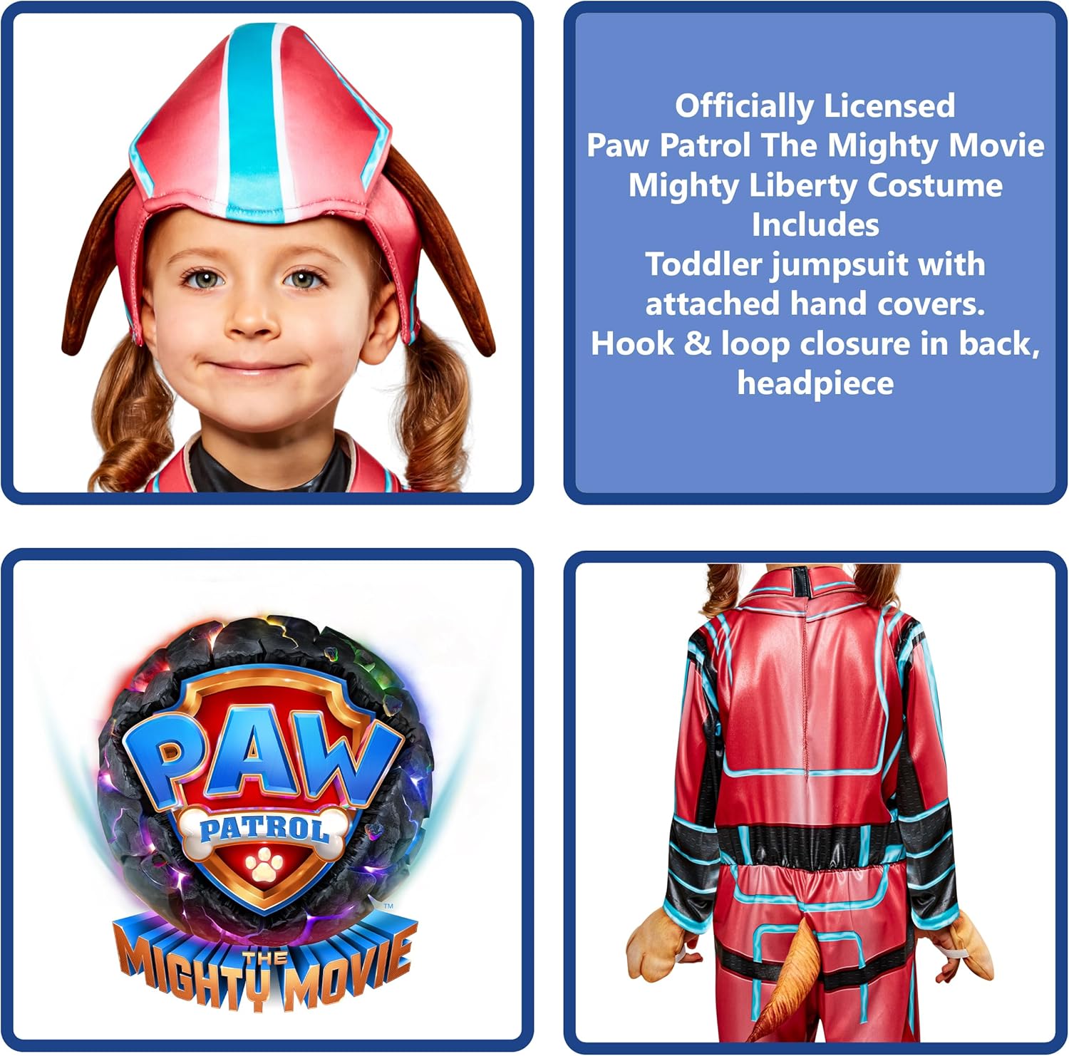 Rubie's Toddler Paw Patrol 2: the Mighty Movie Mighty Liberty Costume Jumpsuit and HeadpieceCostume Jumpsuit and Headpiece