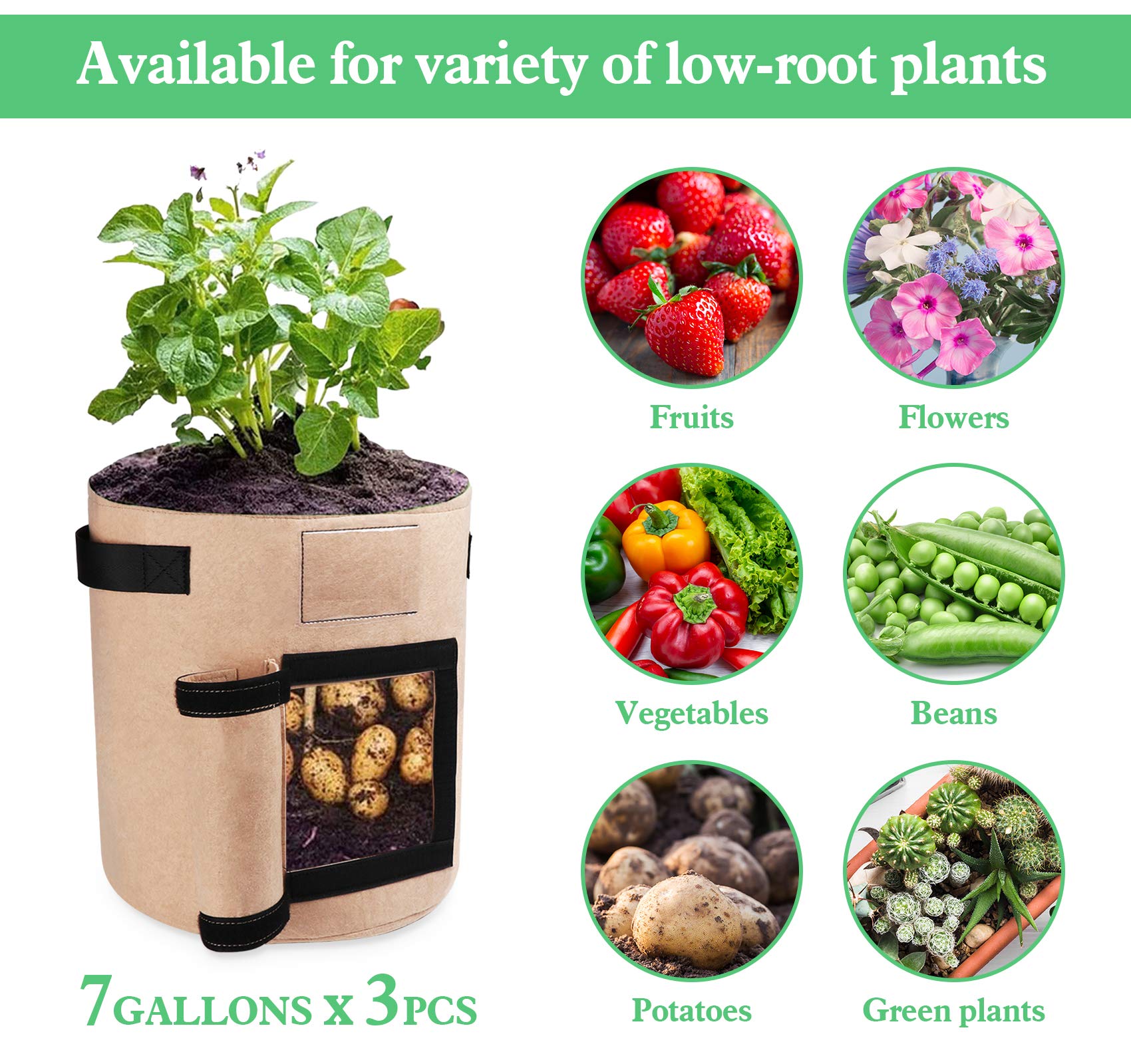 6 Sacchetti Per Coltivazione Di Piante Di Pomodori, Fragole, Da - Foto 9