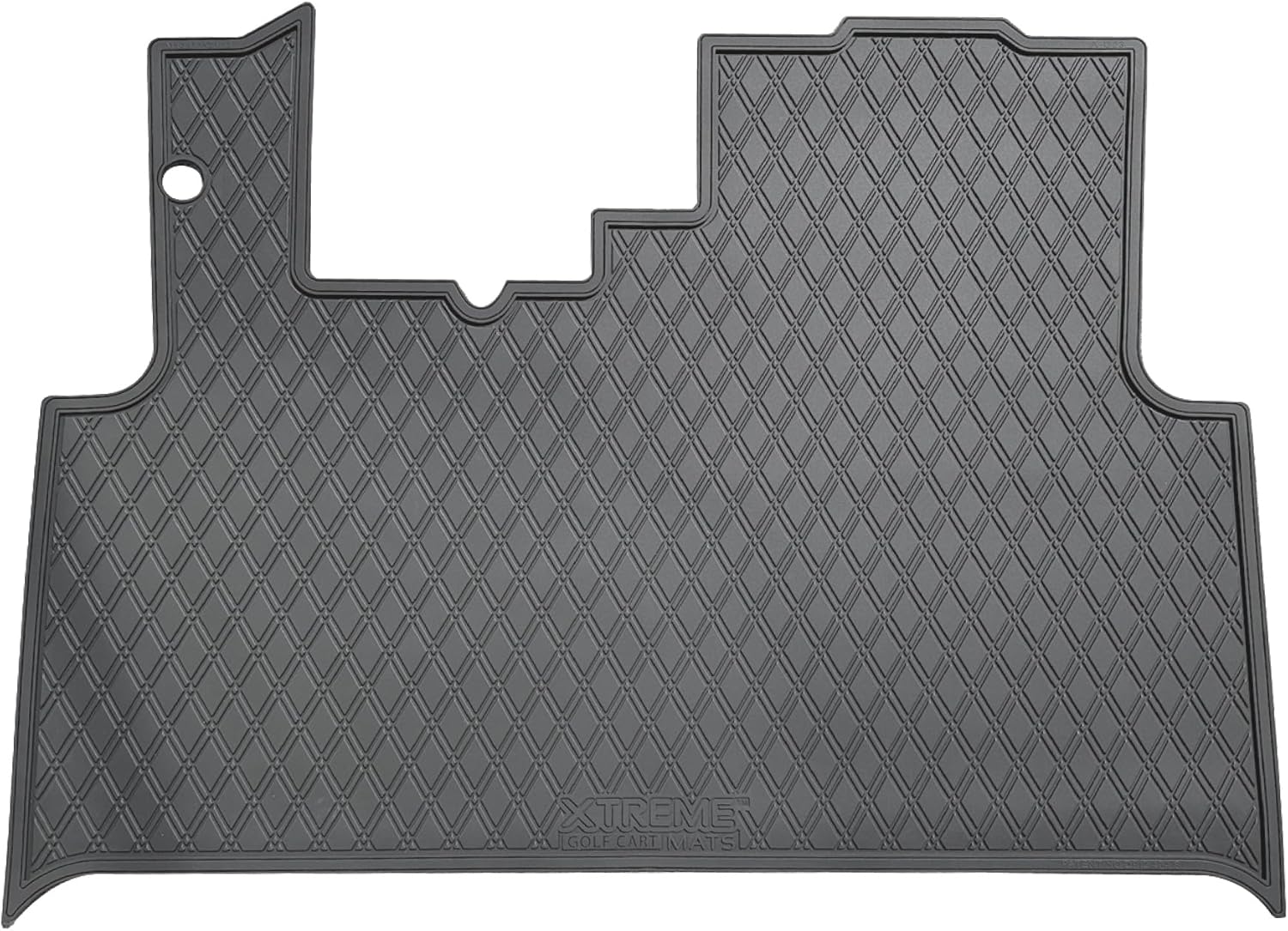Xtreme Mats Rubber Floor Mat Liner for Golf Carts - Fits E-Z-GO 2022.5-2023.5 RXV/Valor Models with Hanging Pedals Including RXV Elite, RXV Freedom, Valor - Diamond Design Flooring Cover (All Black)