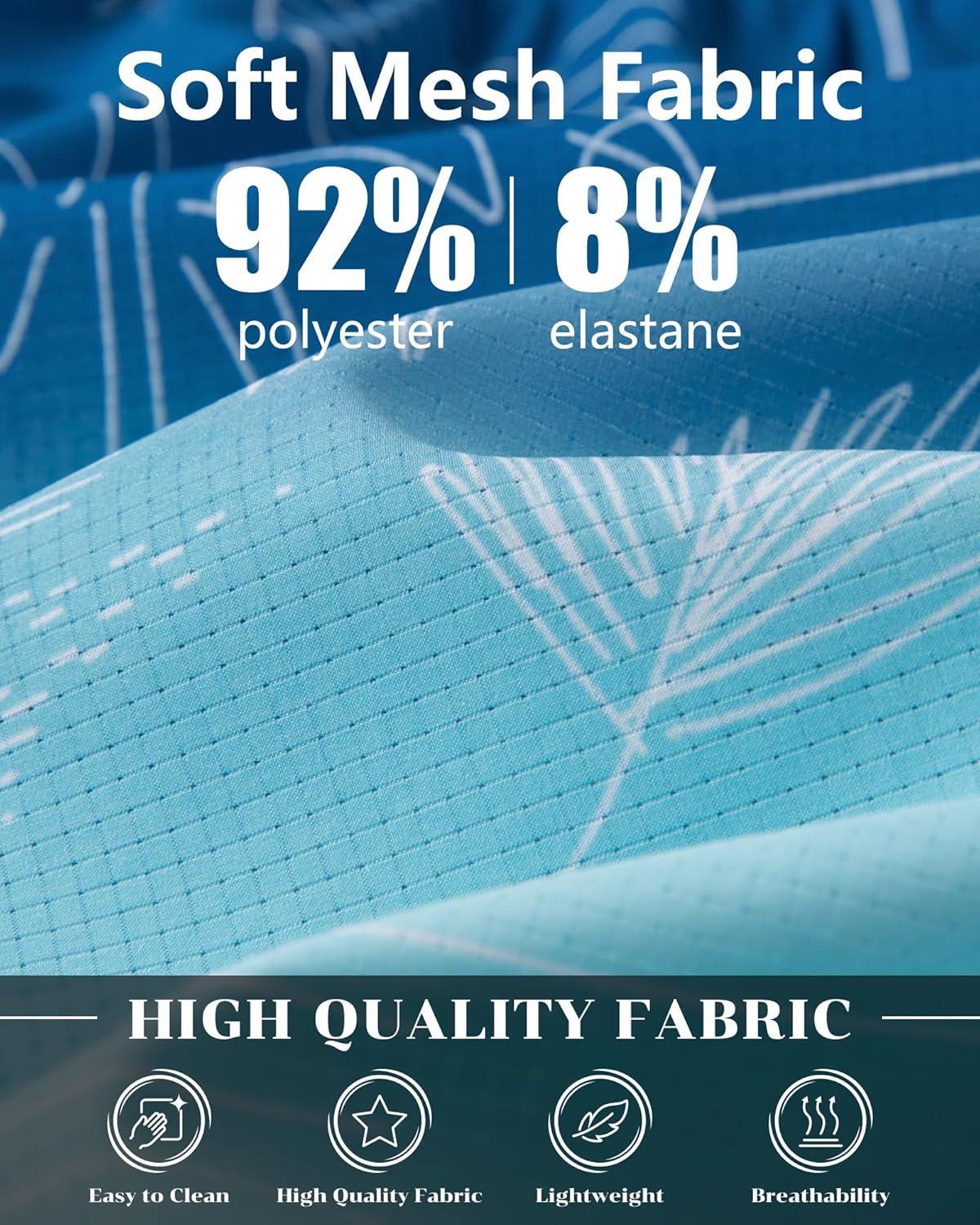 BOJIN Mens Swim Trunks with Compression Liner 5.5 Inch Inseam Bathing Suits Beach Board Shorts with Zipper Pockets - Image 4