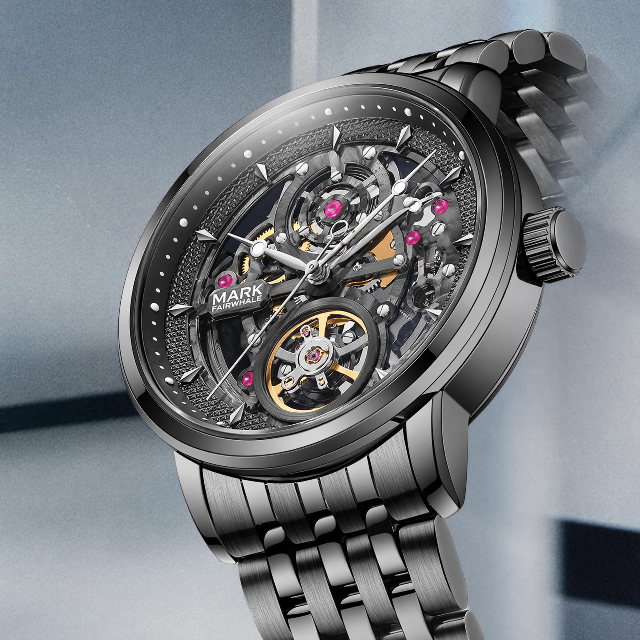 Vetra Orologio da polso da uomo, automatico, di lusso, con meccanismo a carica automatica, in acciaio inossidabile 316L, impermeabile fino a 30 m, luminoso, regalo per uomo