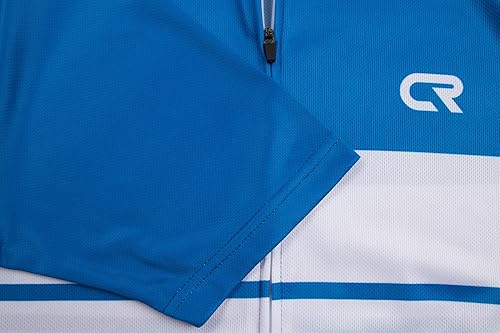 Miniatura 3 de CR - Conjunto de camiseta de ciclismo para hombre, con cremallera, bolsillo con cremallera, manga corta, kits de ciclismo, pantalones cortos