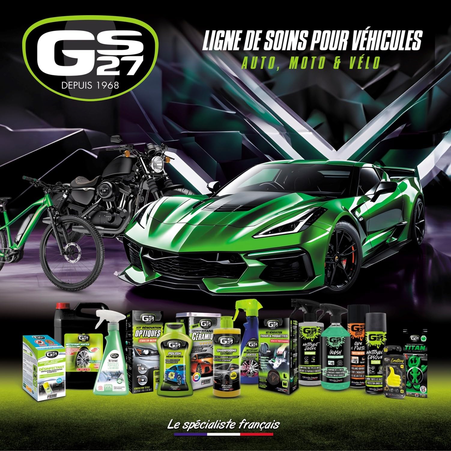 GS27 - F9000 – Traitement Moteur Essence & Diesel 2-en-1 – Décrassage Injection + Antifriction Huile – Action Préventive & Curative – 2 x 300 ML