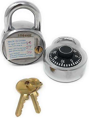 Miniatura 3 de Cerraduras de combinación con llave de control de anulación única Ideal para taquillas - Juego de 10 Candados de Combinacion [946-10]