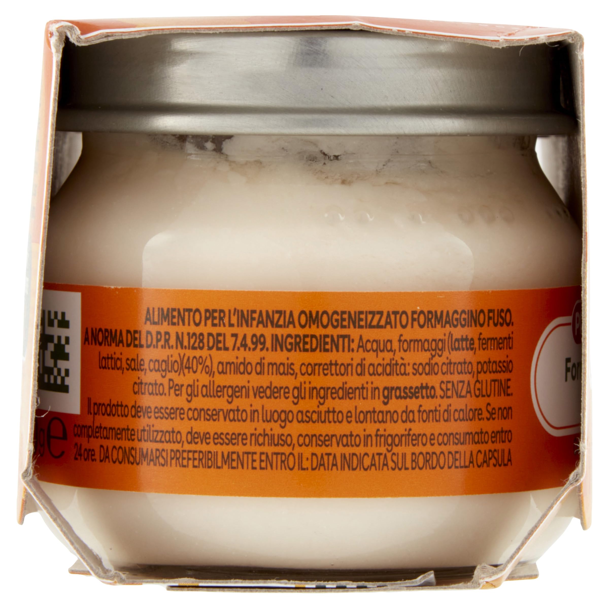 Plasmon Omogeneizzato Formaggino Fuso Classico - 2x80 g (12 Pezzi)